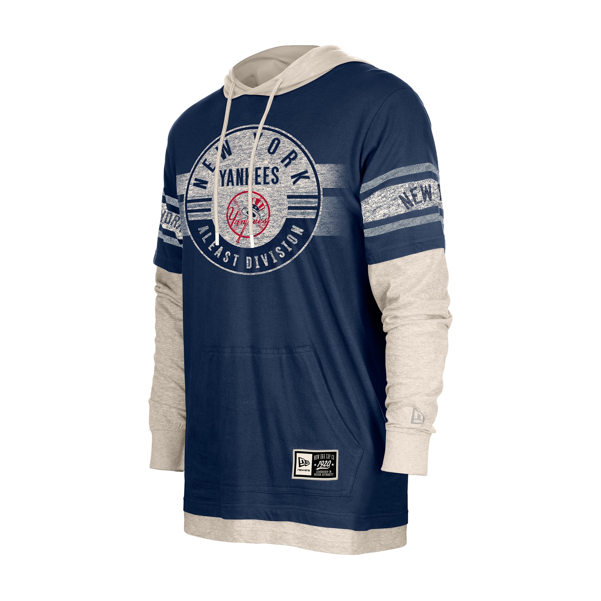 Men's New Era Navy/Cream York Yankees Throwback Twofer Hoodie