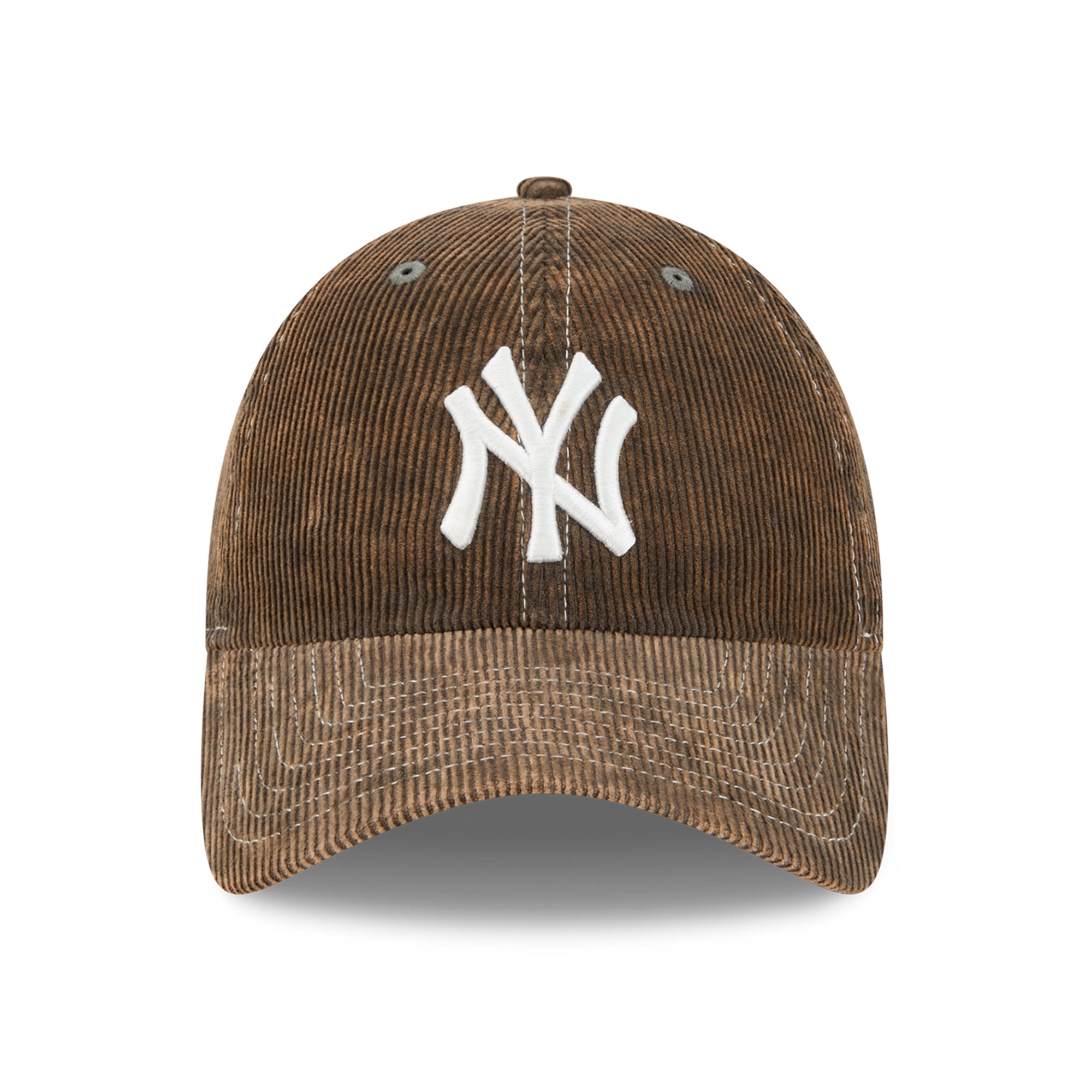 Casquette New Era Olive New York Yankees en velours côtelé, style classique décontracté, ajustable