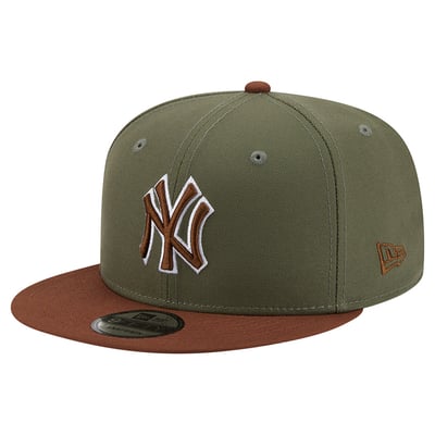 New York Yankees New Era Color Pack 9FIFTY Snapback Hat - Olive/Brown