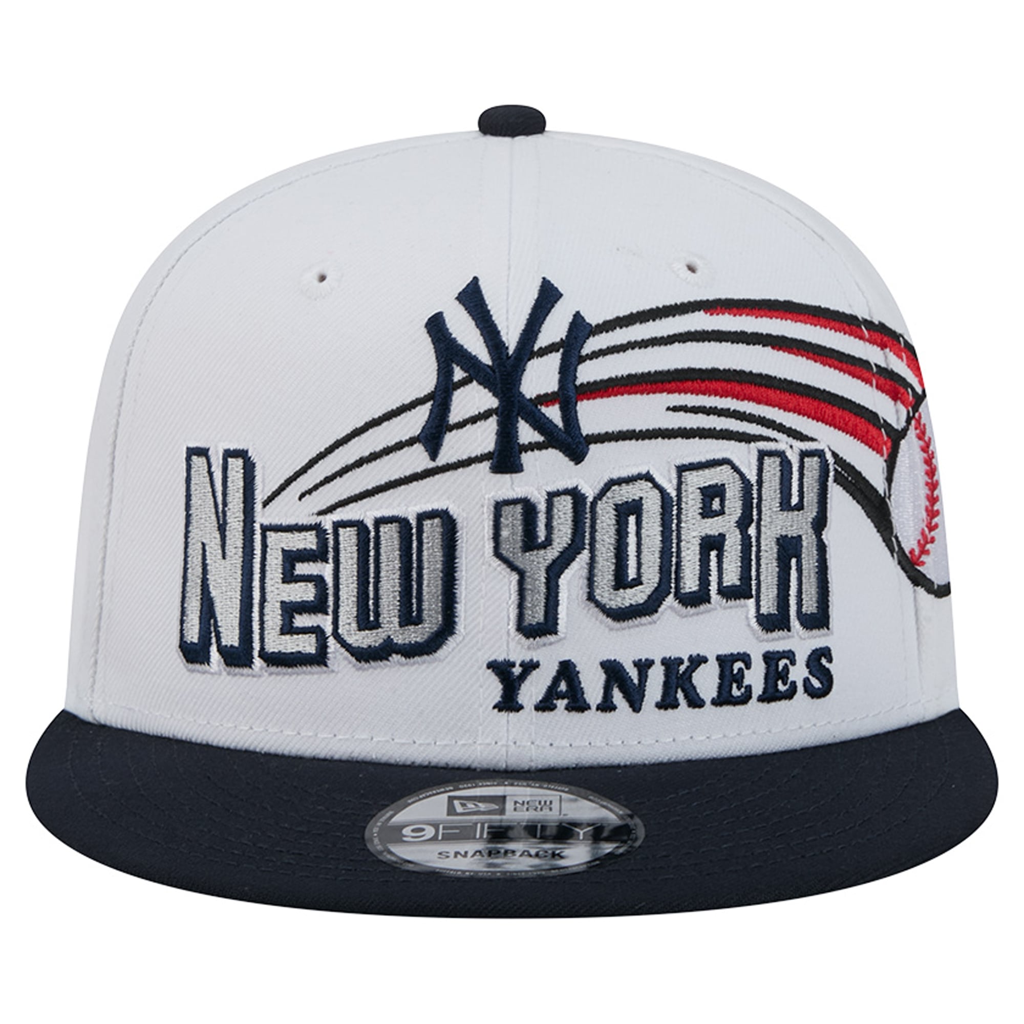 Casquette snapback New Era blanche New York Yankees Retro Sweep 9FIFTY pour homme