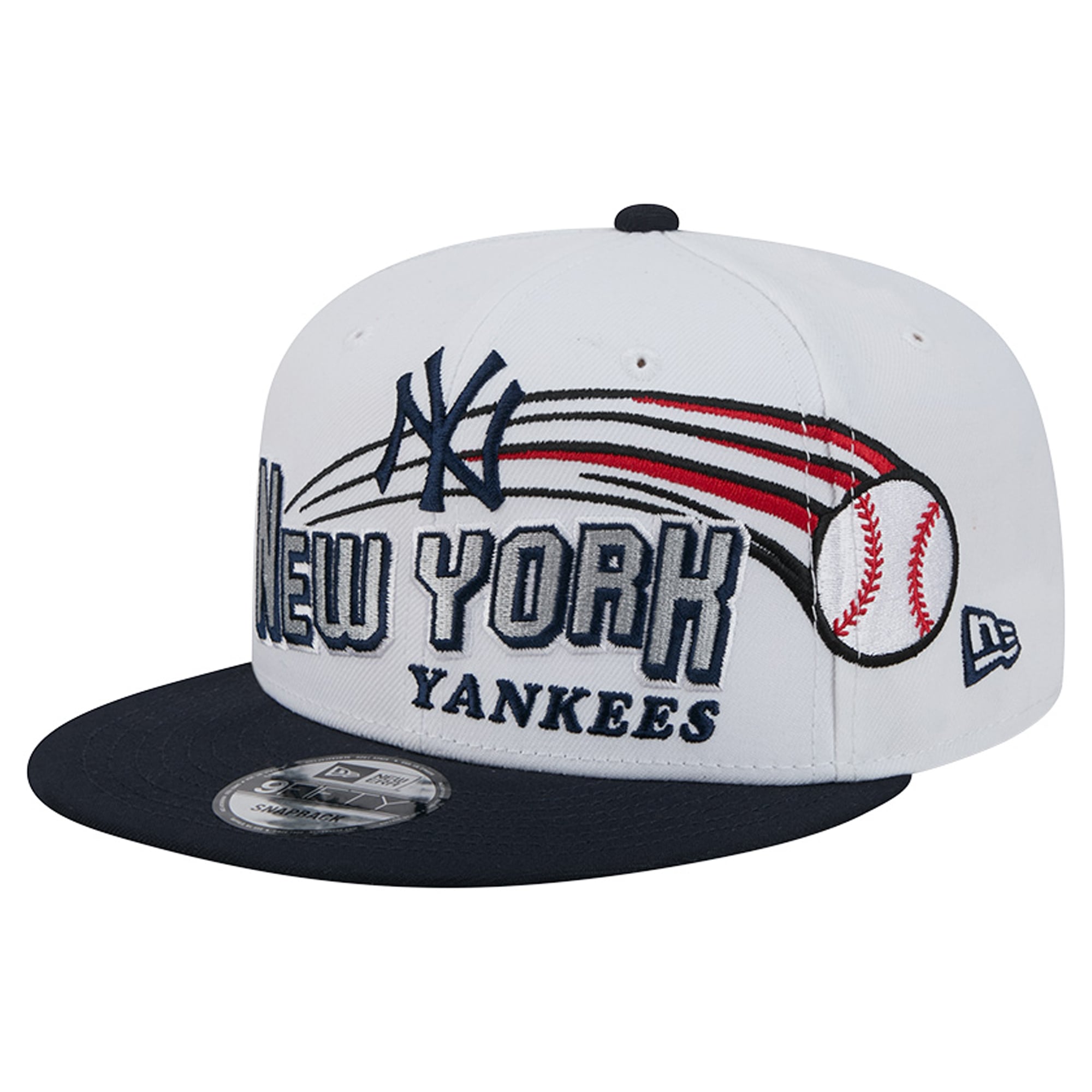 Casquette snapback New Era blanche New York Yankees Retro Sweep 9FIFTY pour homme