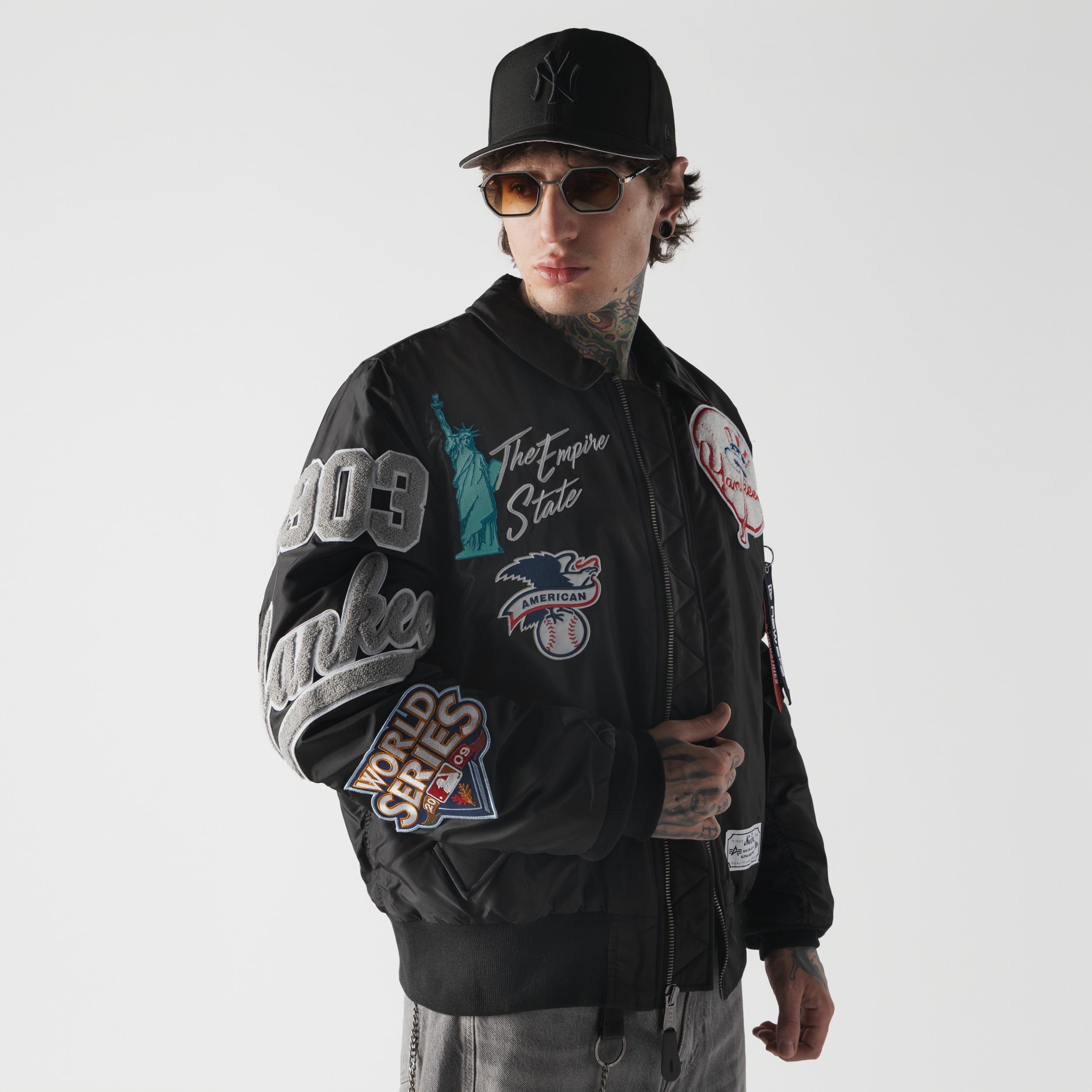 Men's New Era x Alpha Industries York Yankees MA-1 Full-Zip Bomber Jacket