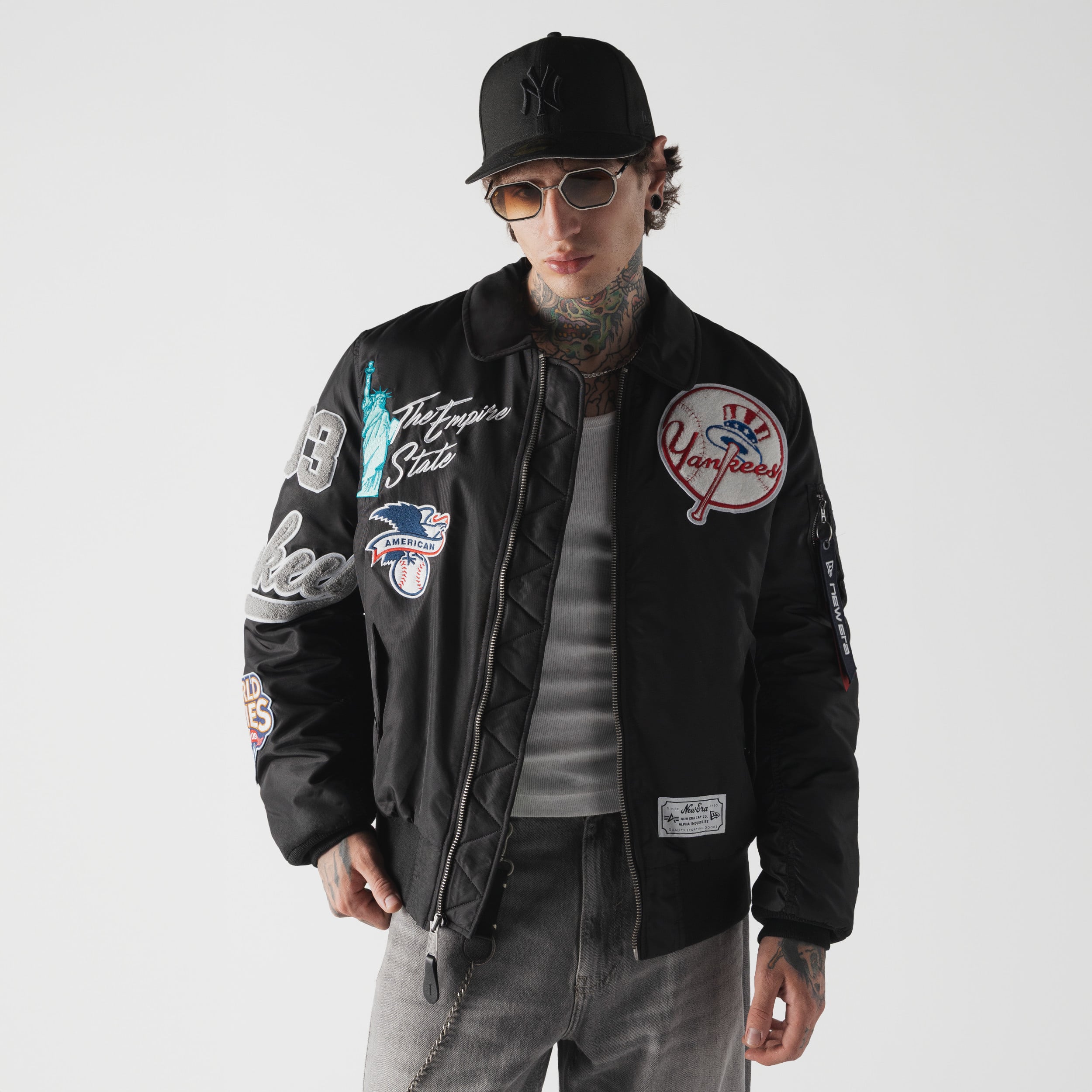 Men's New Era x Alpha Industries York Yankees MA-1 Full-Zip Bomber Jacket