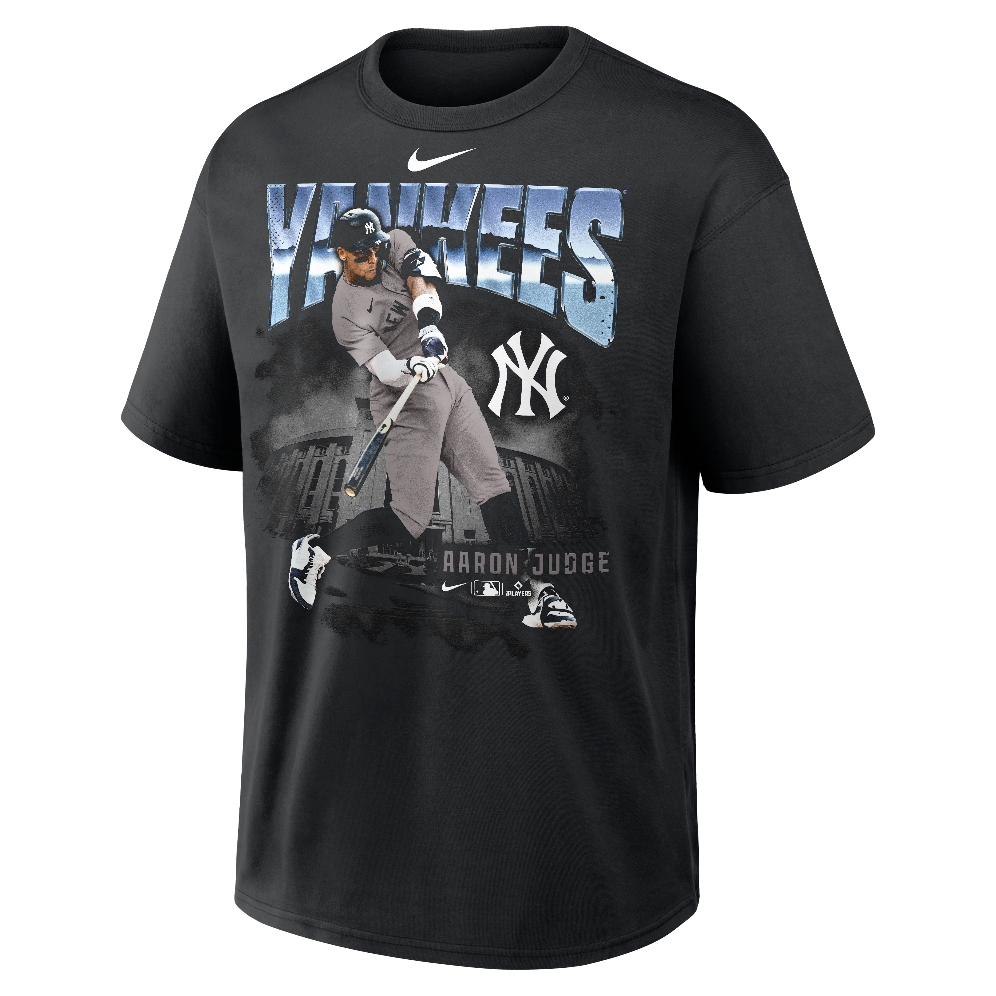 Men's Nike Aaron Judge Black New York Yankees Enlarged Player Graphic Max90 Heavyweight T-Shirt
