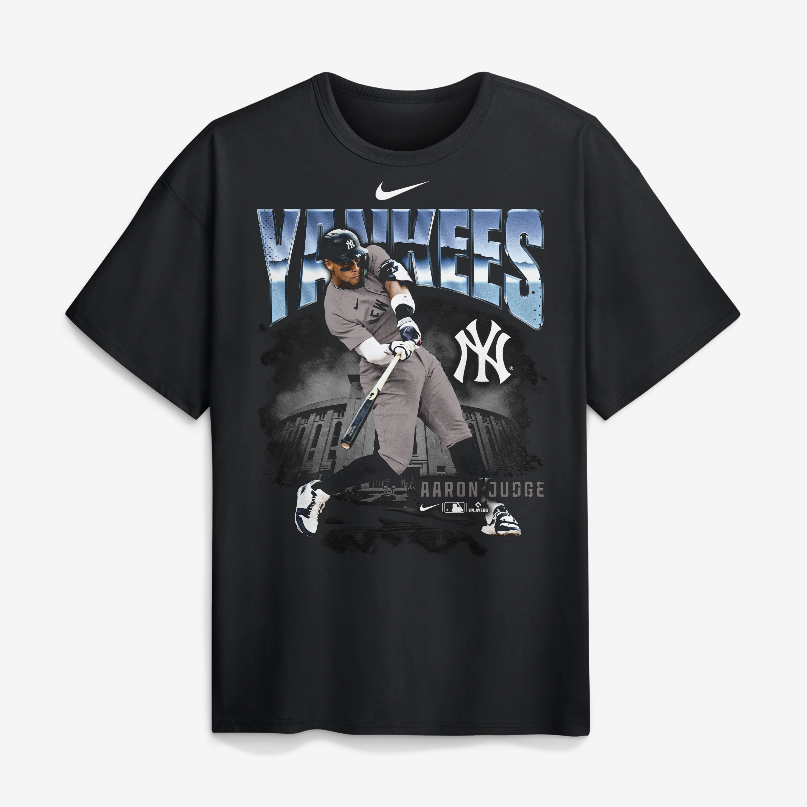 Men's Nike Aaron Judge Black New York Yankees Enlarged Player Graphic Max90 Heavyweight T-Shirt