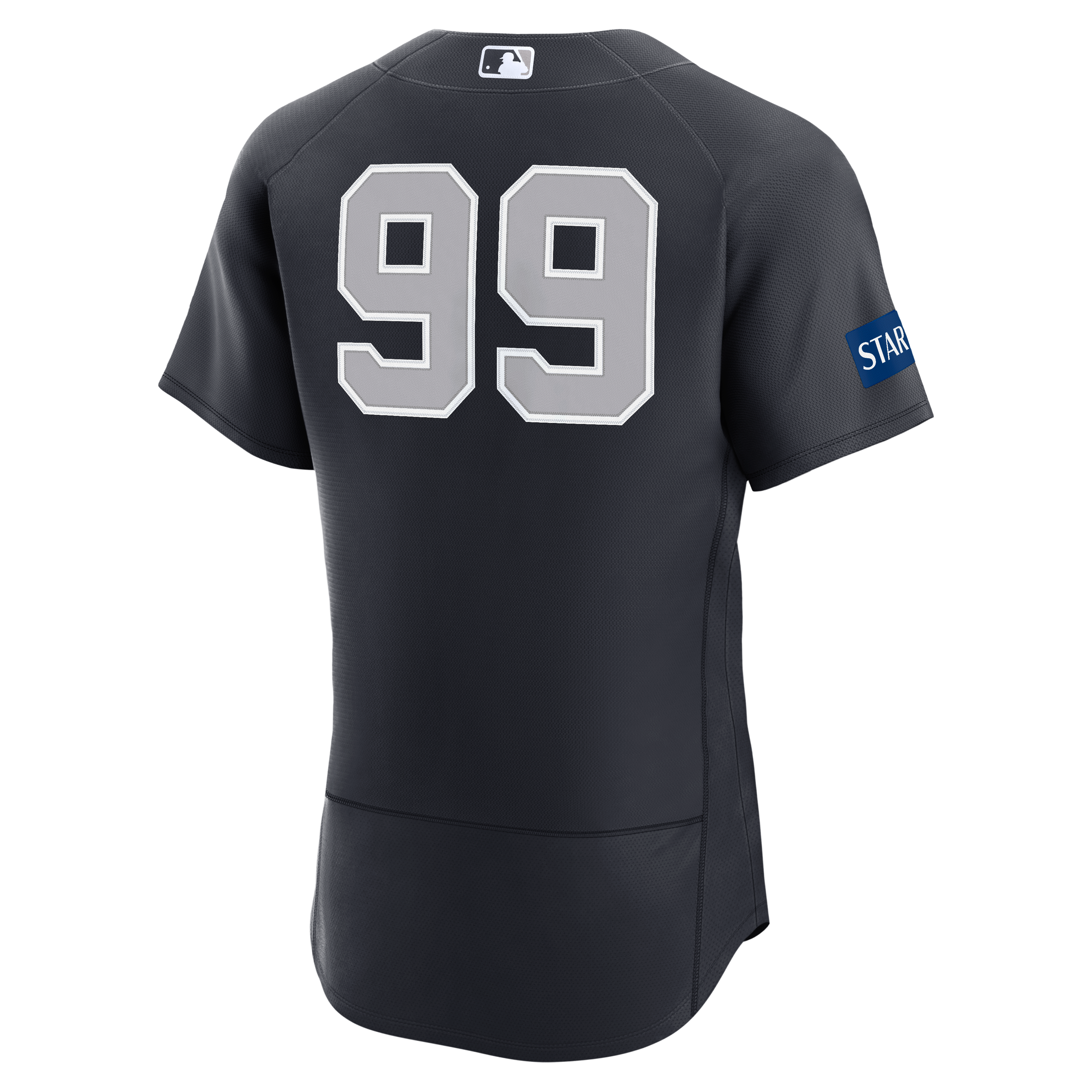 Maillot authentique alternatif Nike Aaron Judge bleu marine des Yankees de New York avec patch sponsor pour homme