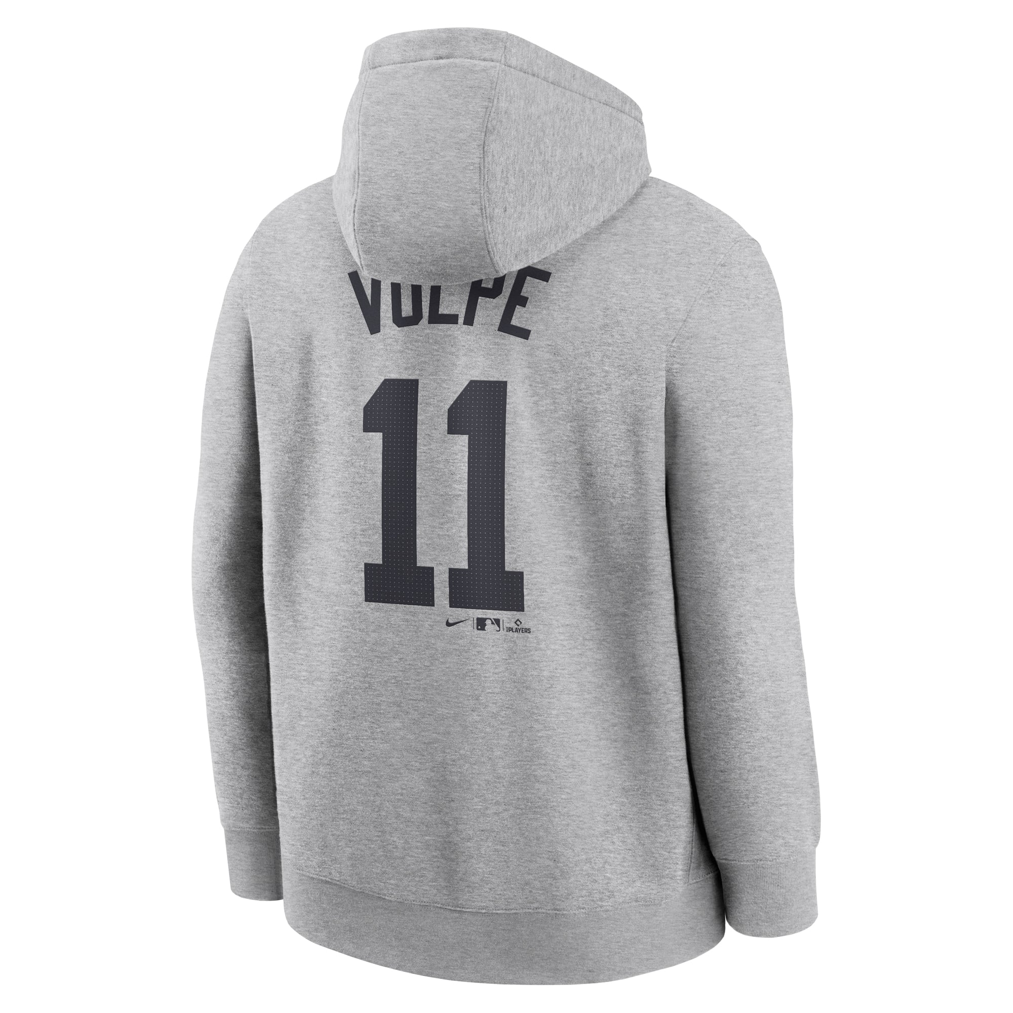 Men's Nike Anthony Volpe Heather Gray New York Yankees Player Name & Number Club Pullover Hoodie