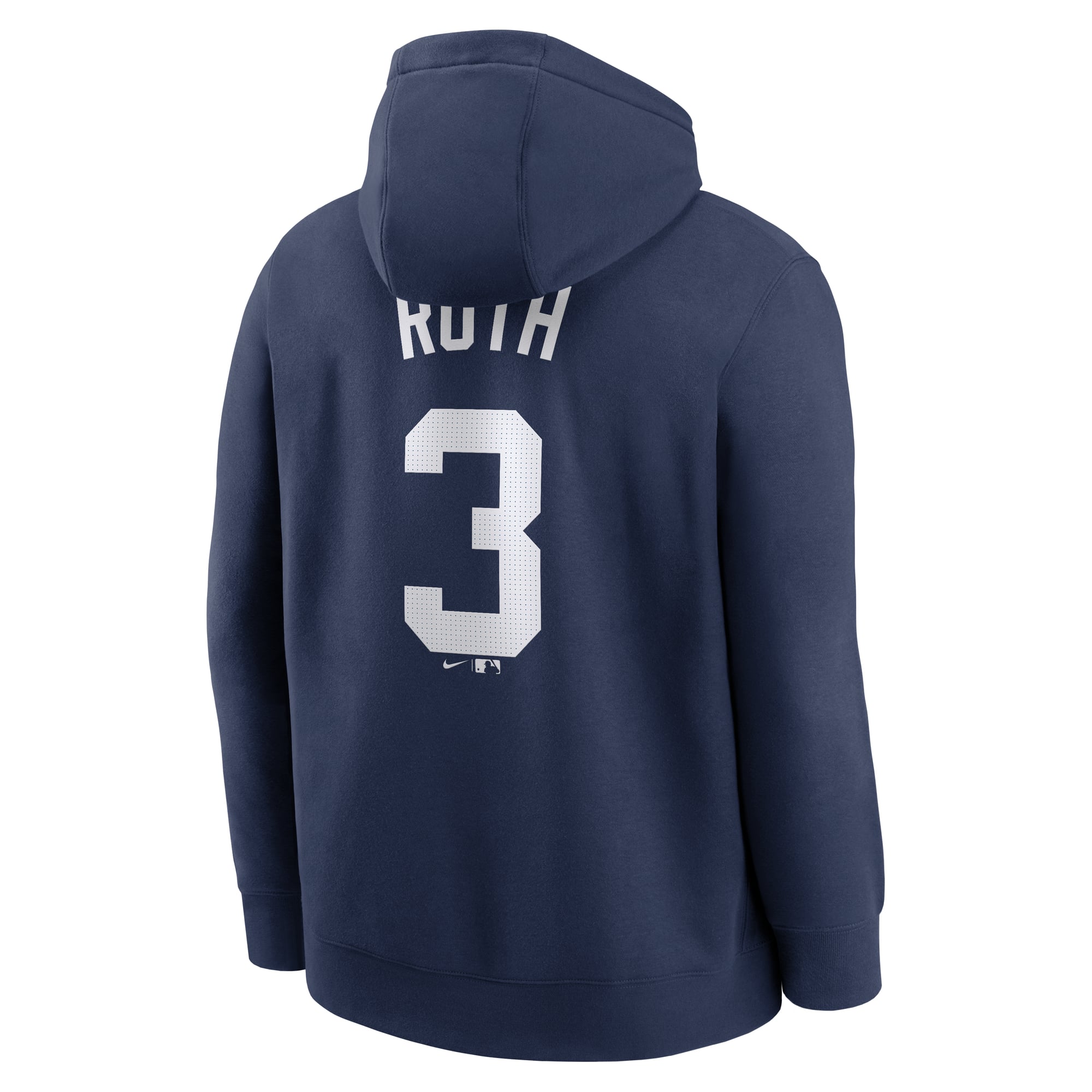Men's Nike Babe Ruth Navy New York Yankees Player Name & Number Club Pullover Hoodie
