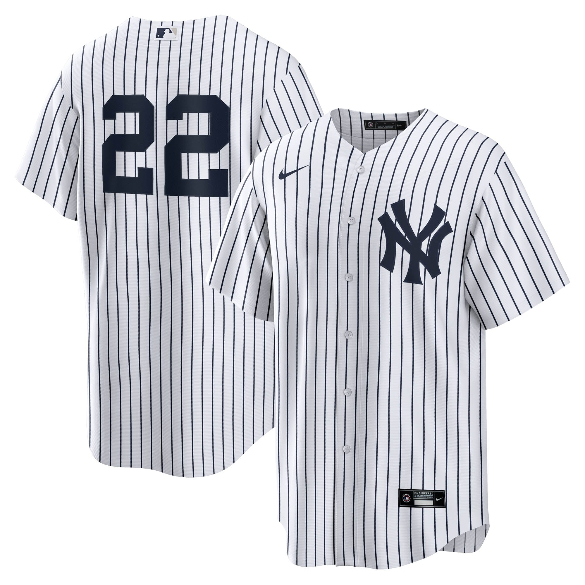 Men's Nike Ben Rice White New York Yankees Home Replica Jersey