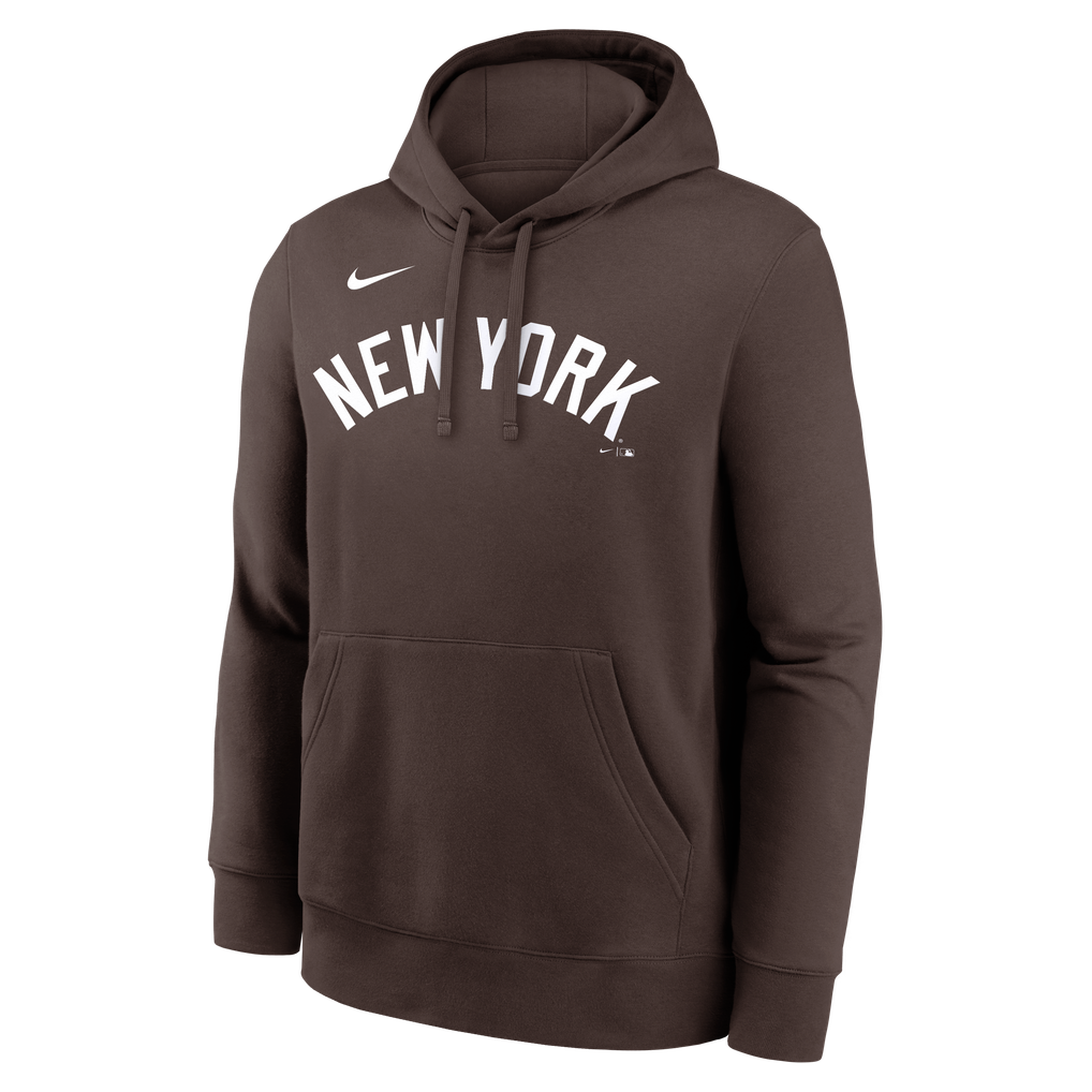 New York Yankees Nike Core Cinder Club Fleece Hoodie - Brown