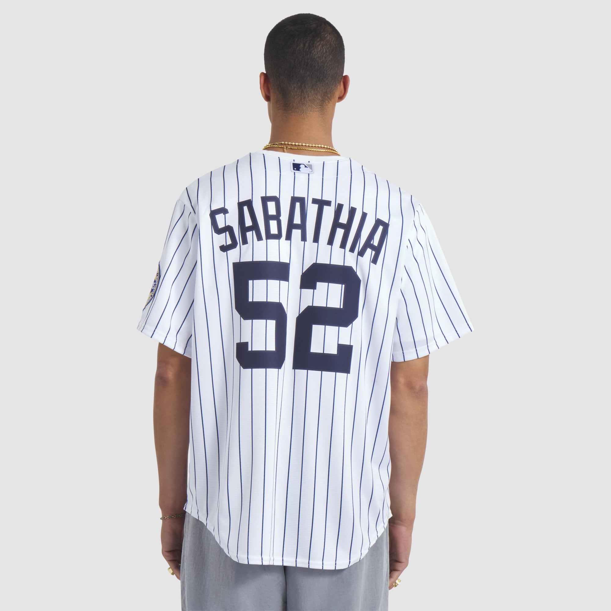 Men's Nike CC Sabathia White New York Yankees 2025 Baseball Hall of Fame Name & Number Retired Replica Jersey