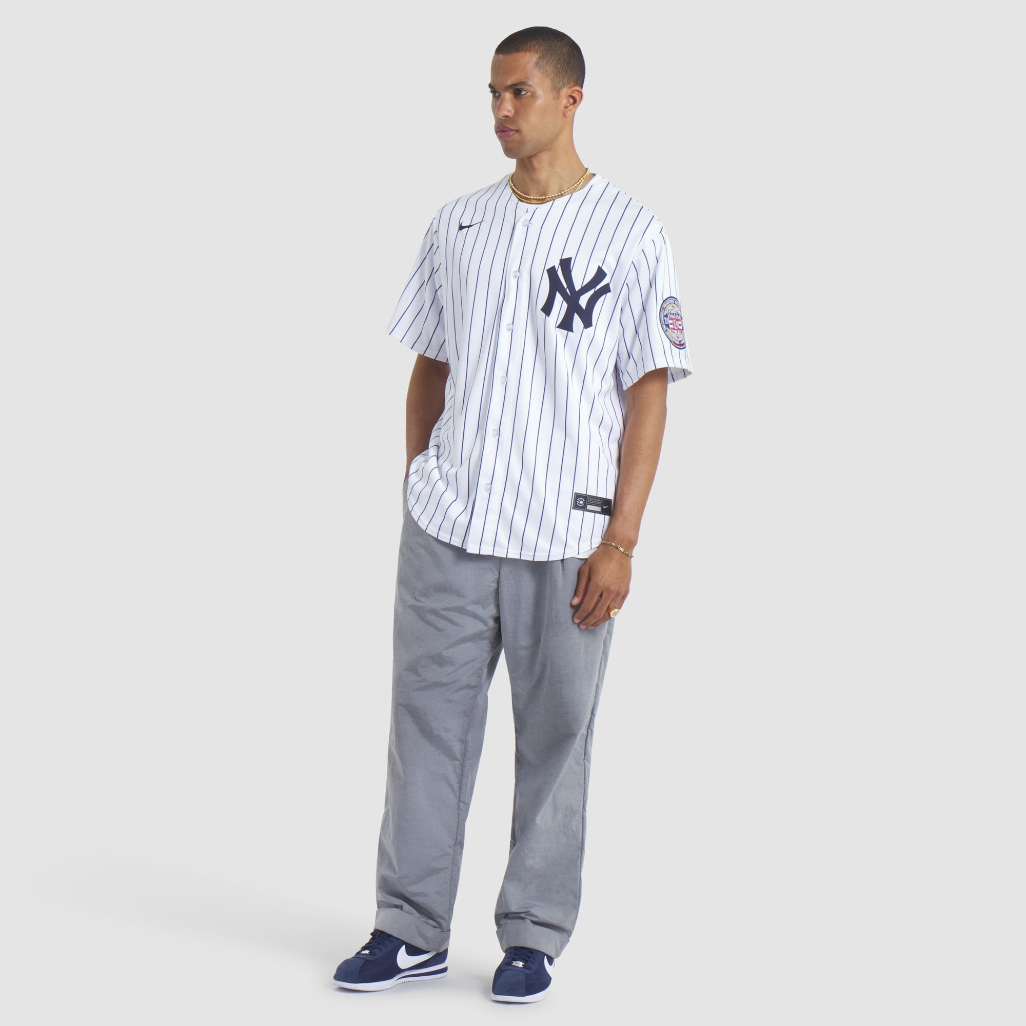 Men's Nike CC Sabathia White New York Yankees 2025 Baseball Hall of Fame Name & Number Retired Replica Jersey