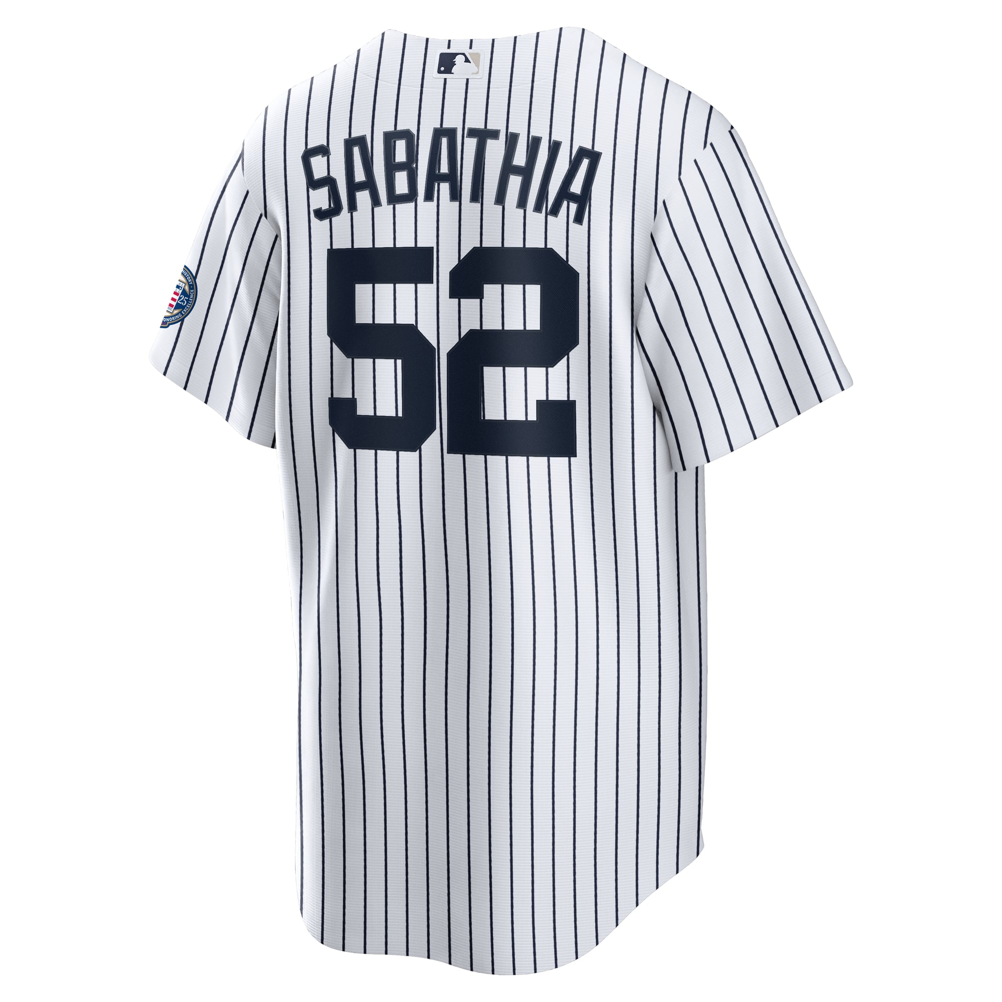 Men's Nike CC Sabathia White New York Yankees 2025 Baseball Hall of Fame Name & Number Retired Replica Jersey