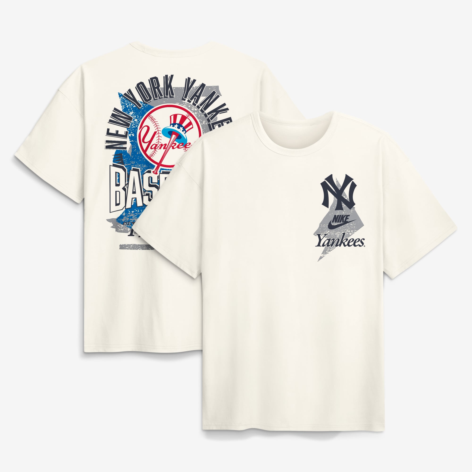 Men's Nike Cream New York Yankees Max90 Arch Heavyweight T-Shirt