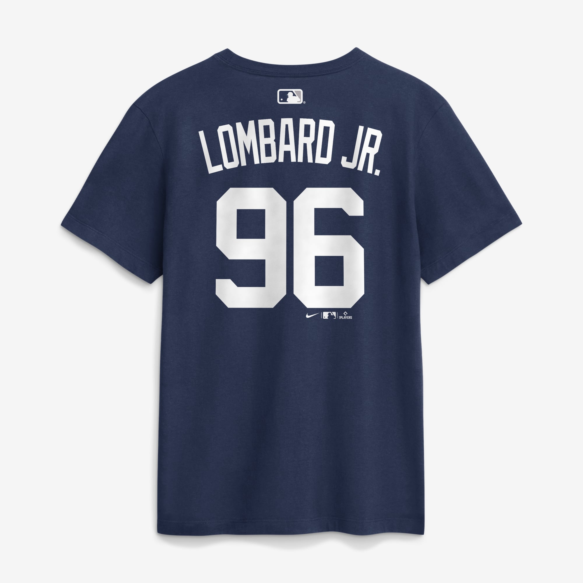 T-shirt Nike George Lombard Jr. bleu marine domicile des Yankees de New York pour homme, avec nom et numéro