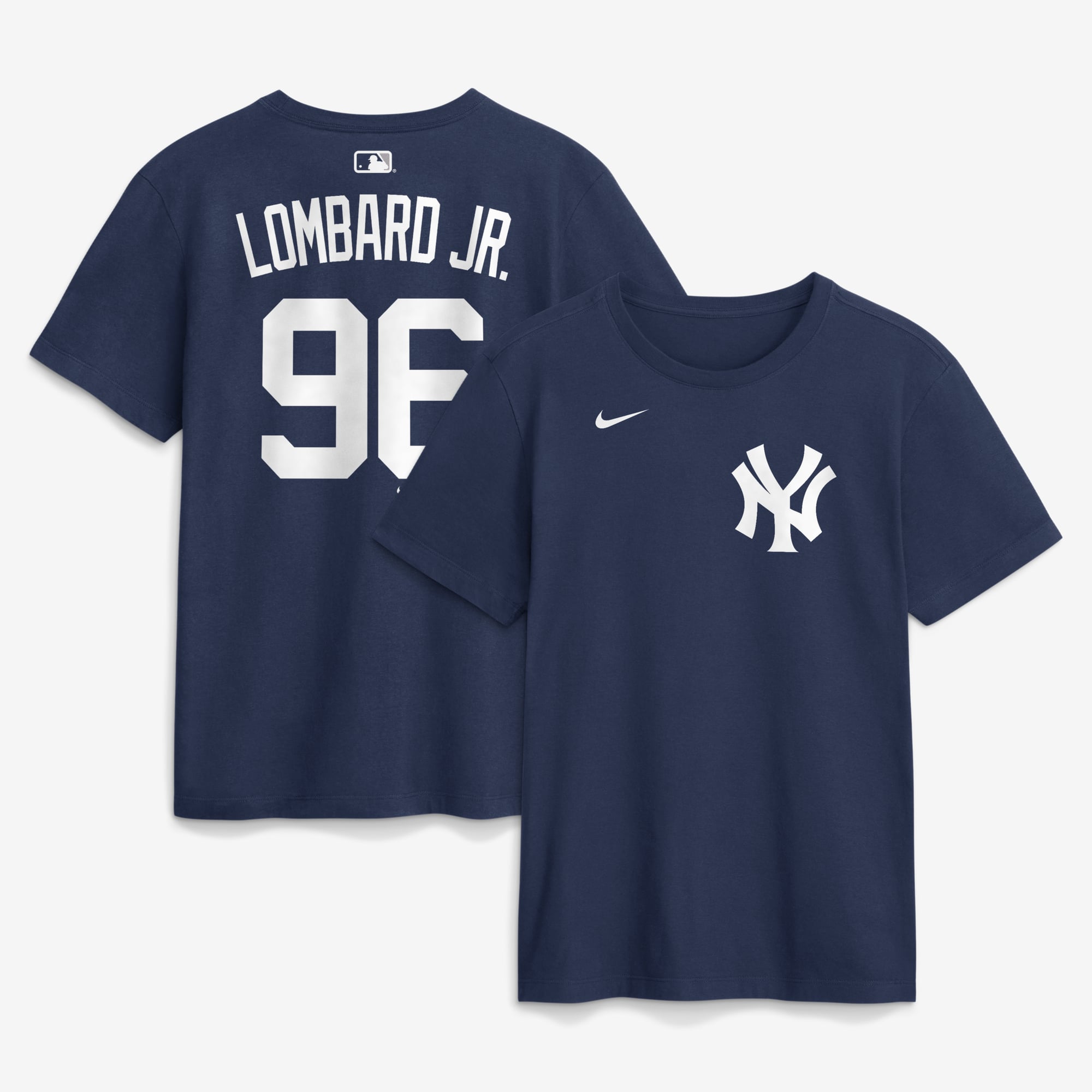 T-shirt Nike George Lombard Jr. bleu marine domicile des Yankees de New York pour homme, avec nom et numéro
