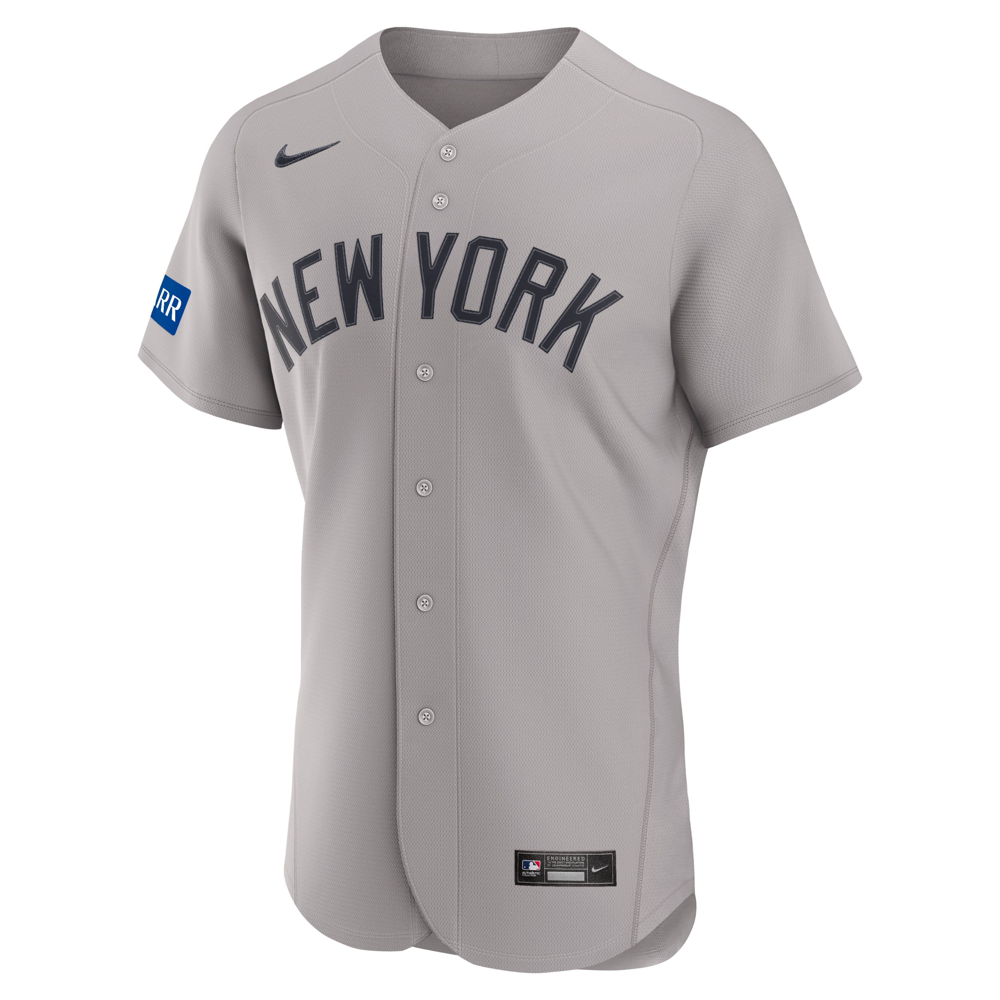 Men's Nike White New York Yankees Home Sponsor Patch Authentic Jersey