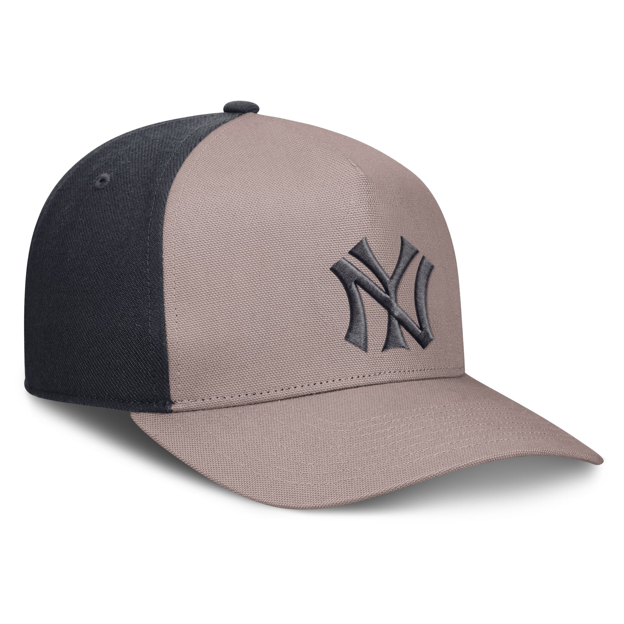 Casquette ajustable Nike pour homme, marron clair/marine, New York Yankees Cooperstown Rise, modèle A-Frame