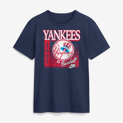 New York Yankees Nike Cooperstown Logo T-Shirt - Navy