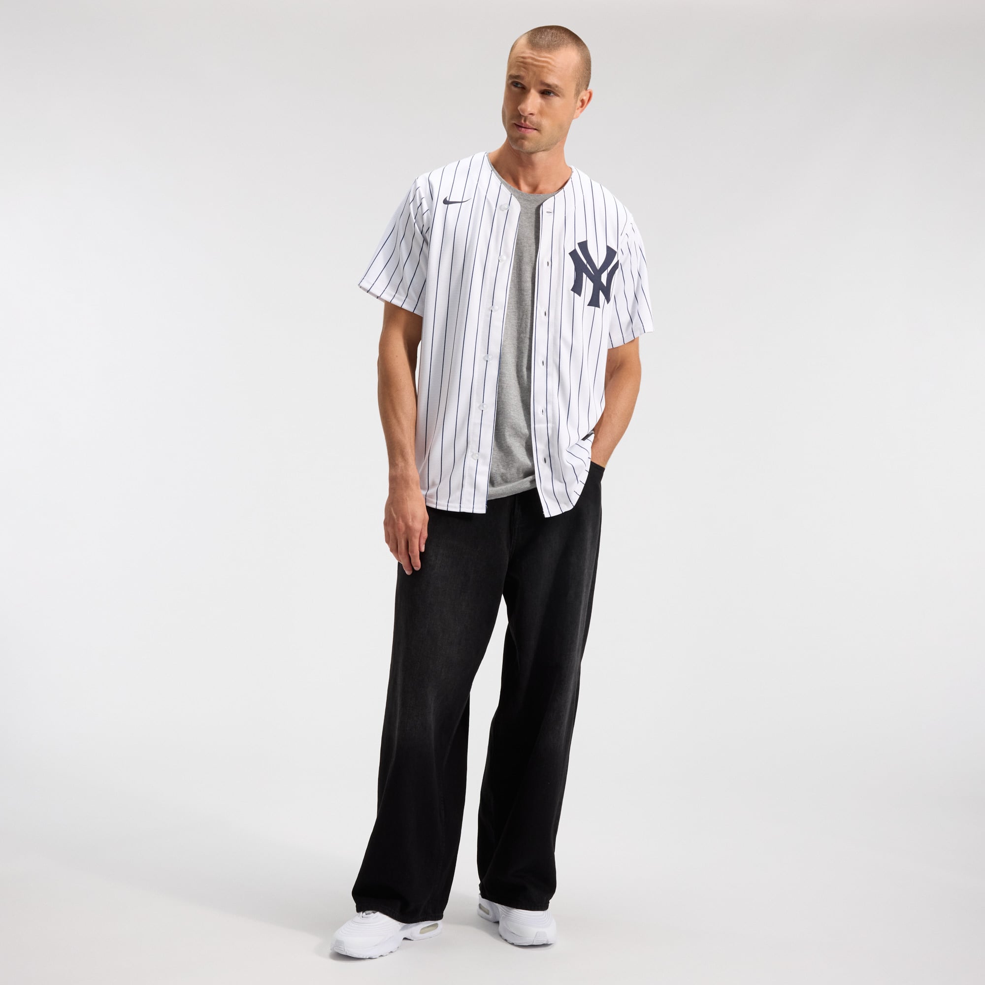 Men's Nike White New York Yankees Home Replica Team Jersey