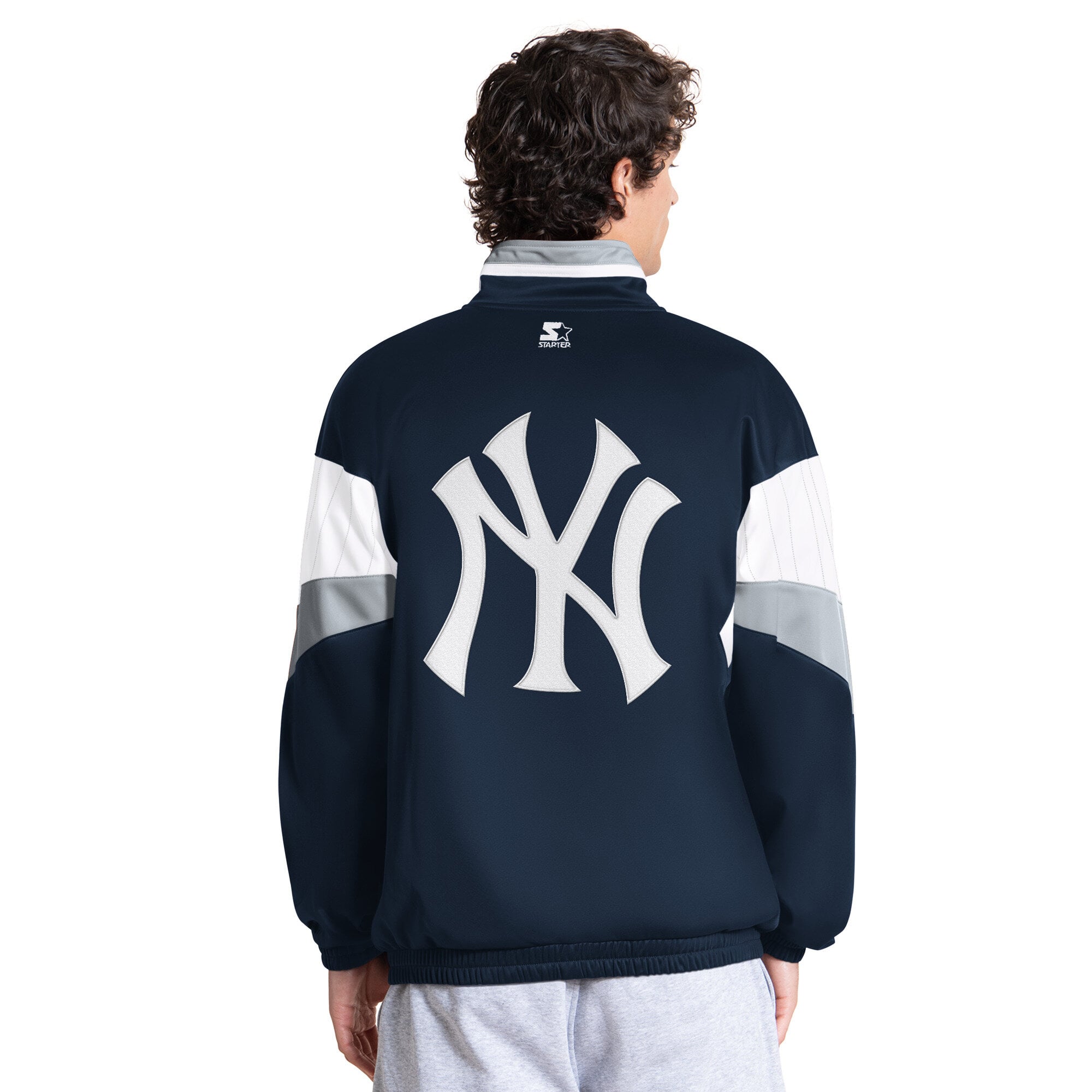 Veste de survêtement zippée Starter pour homme, bleu marine, New York Yankees Legacy