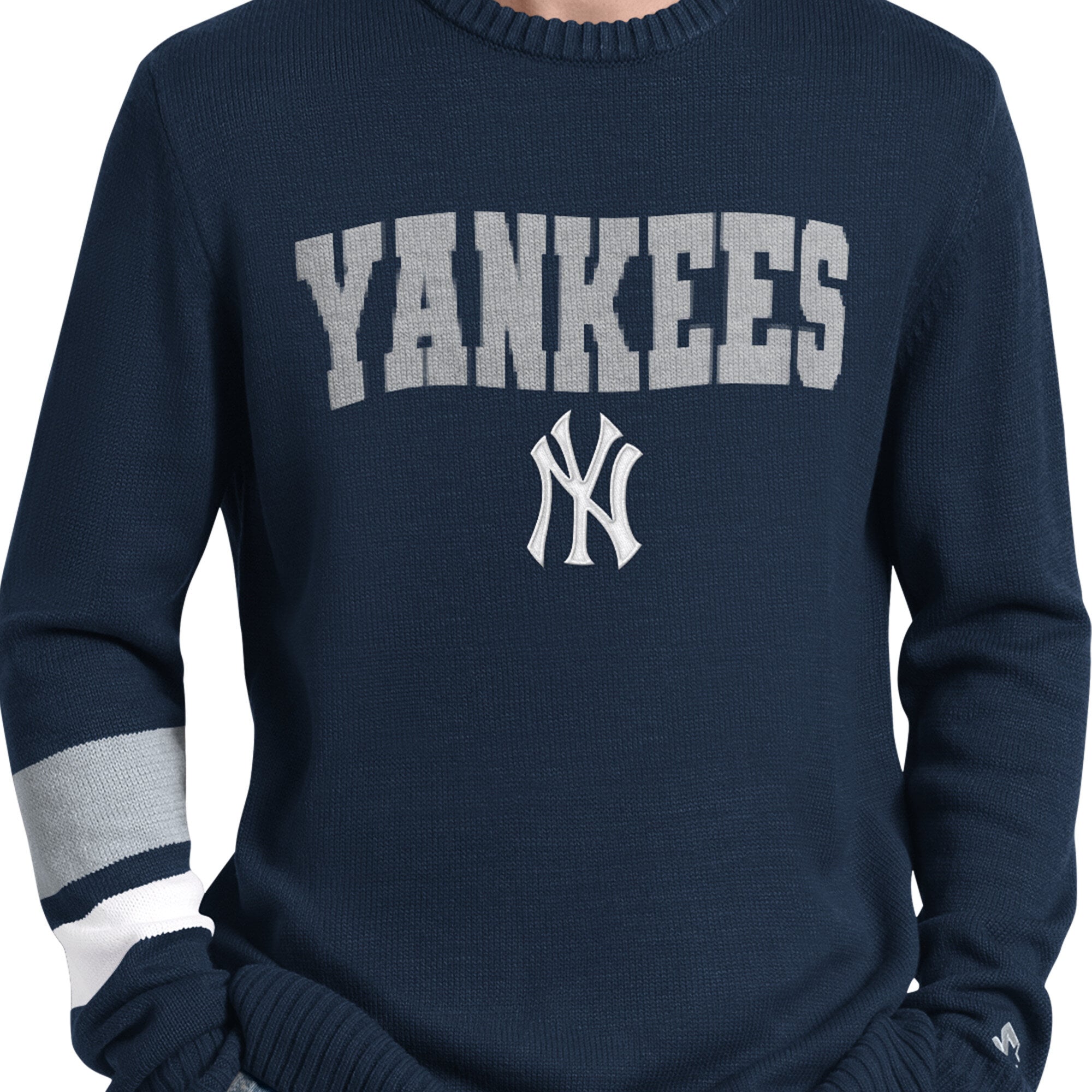 Pull rétro des Yankees de New York, bleu marine, pour homme, la marque Starter.