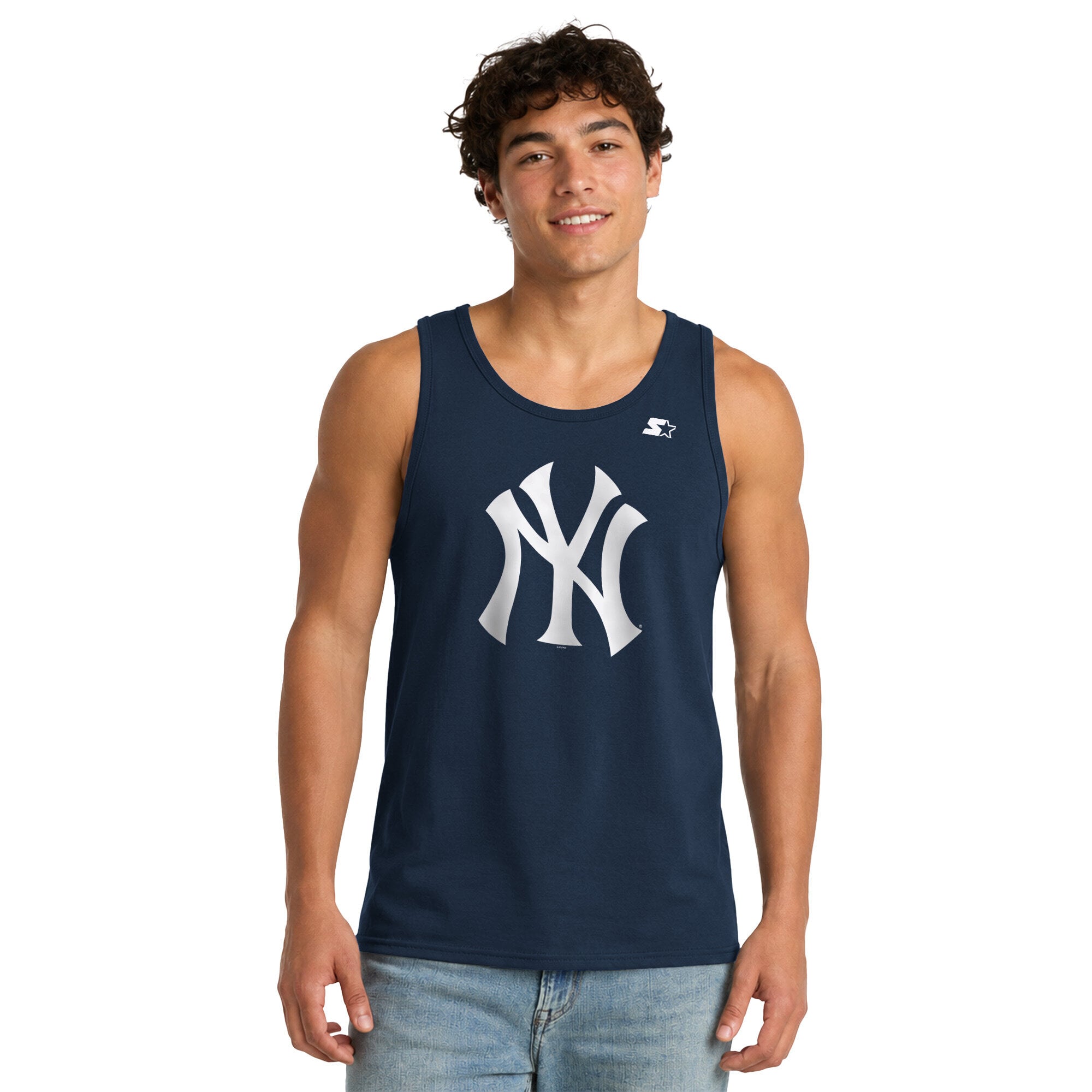 Débardeur Starter bleu marine des Yankees de New York pour homme