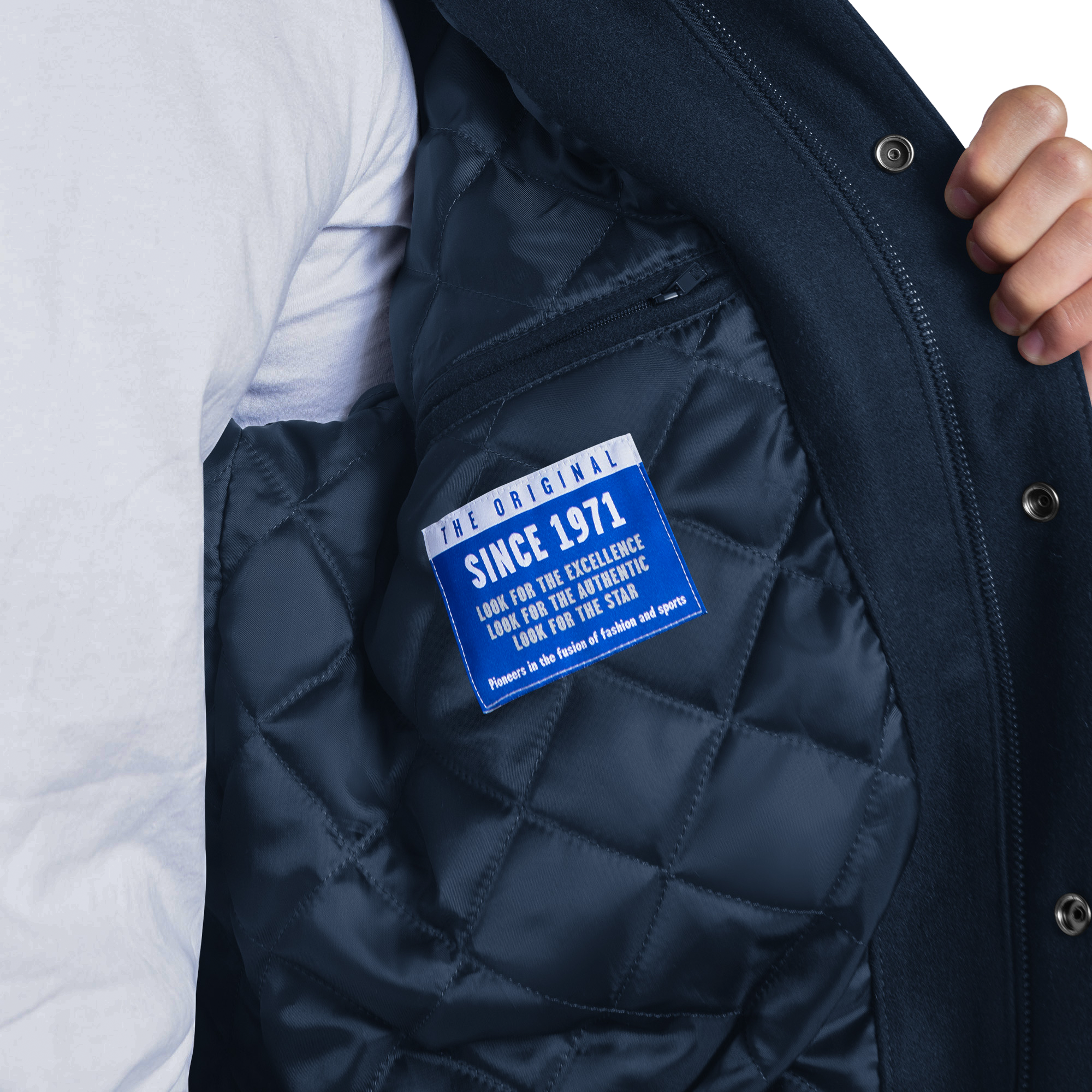 Veste universitaire Starter pour homme, bleu marine/crème, édition spéciale 50e anniversaire des Yankees de New York, fermeture éclair intégrale