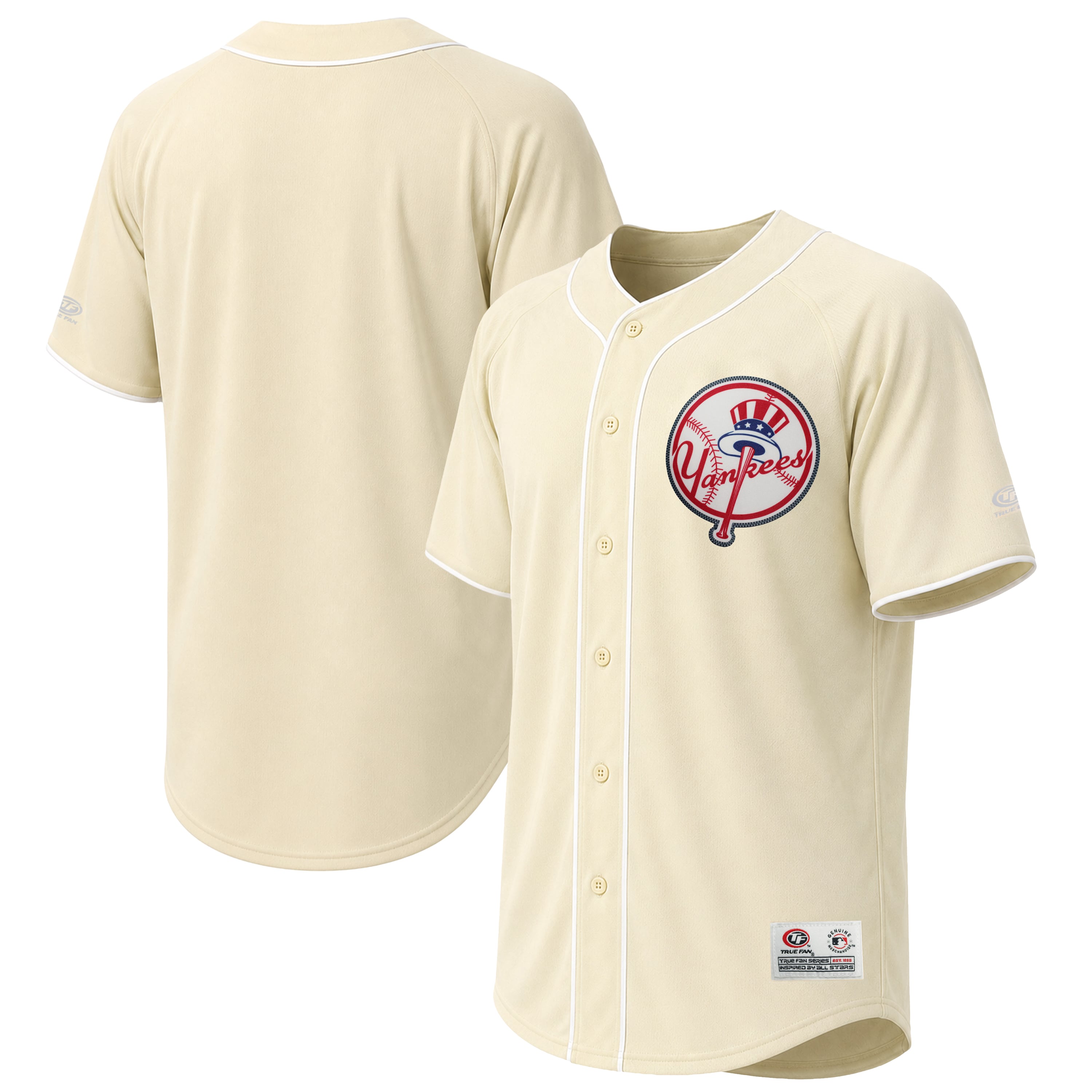 Maillot de mode des Yankees New York couleur crème pour homme
