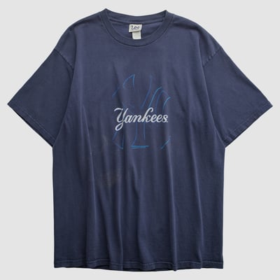 New York Yankees Lee Apparel 2000s T-shirt - Navy - L by Fanatics Real Vintage