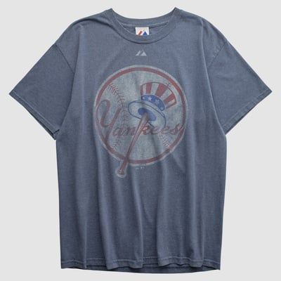 New York Yankees Majestic 2010s T-shirt - Navy - S by Fanatics Real Vintage