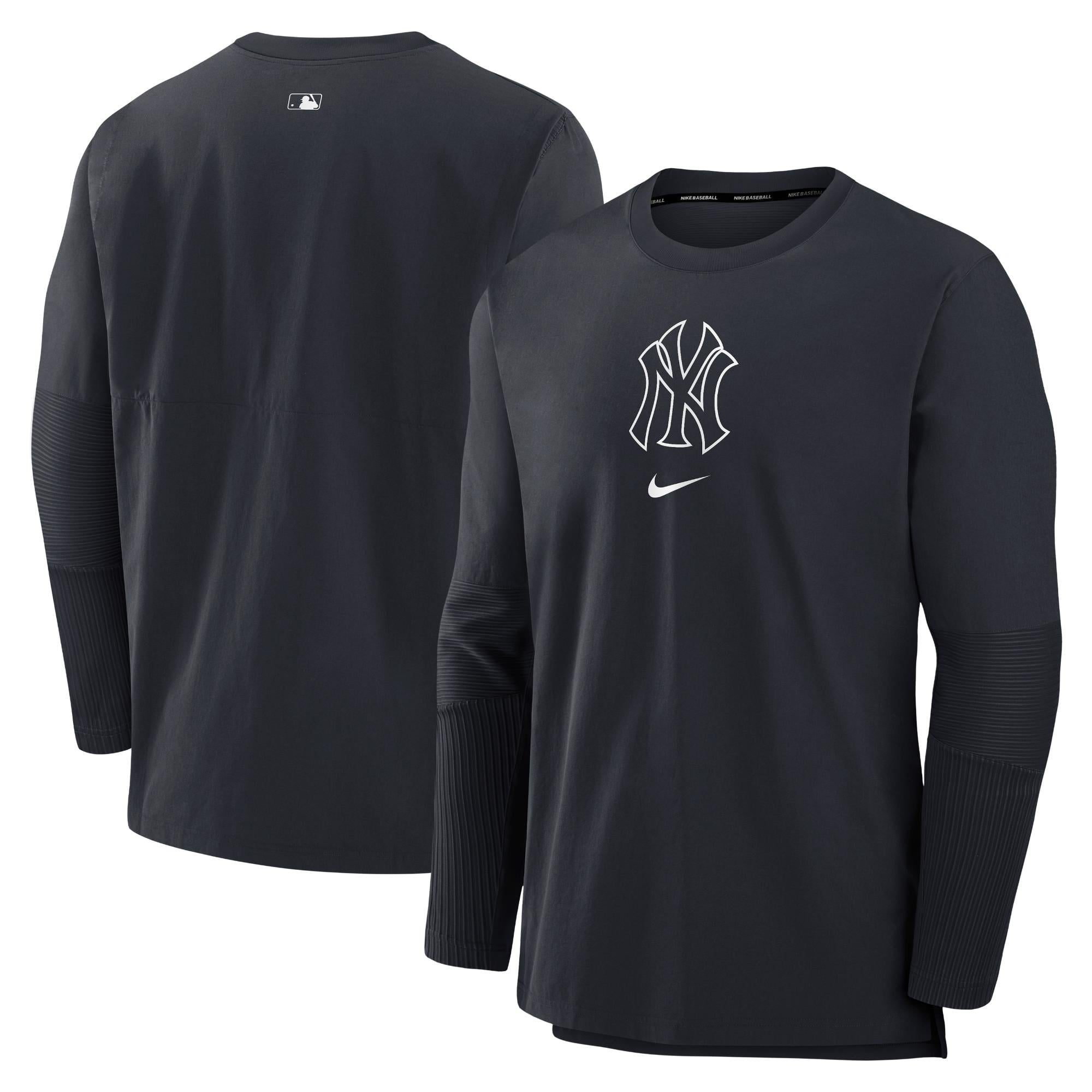 希少 ナイキ ヤンキース プルオーバー ゲームシャツ 2XL 紺 白 MLB 