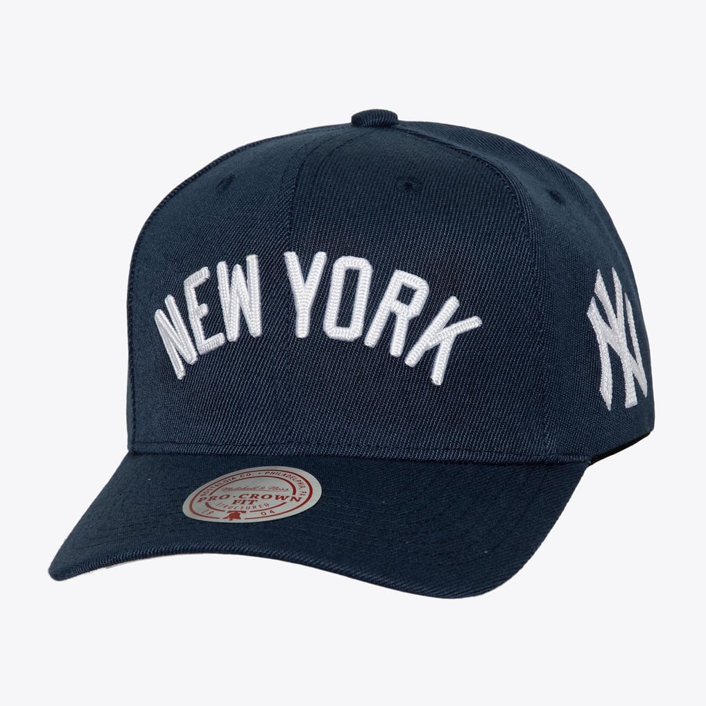 New York Yankees Navy Chain Gang Pro Crown Snapback Hat display picture 2