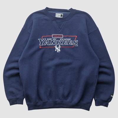 New York Yankees Puma 2000 Pullover Sweatshirt - Navy - M by Fanatics Real Vintage