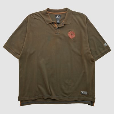 New York Yankees Starter 90s Polo - Brown - 2XL by Fanatics Real Vintage