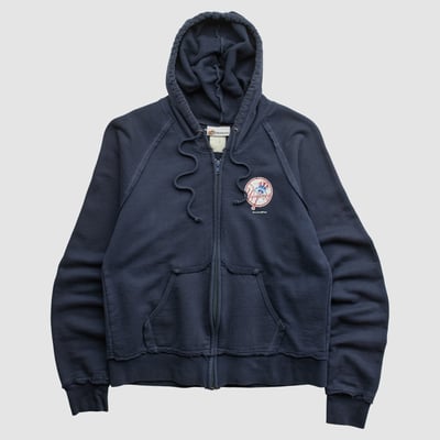 New York Yankees Sun & Ocean 2000s Hooded Full Zip Jacket - Navy - XS by Fanatics Real Vintage