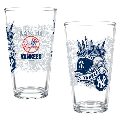 New York Yankees Two-Piece 16oz. Hometown Series Pint Glass Set