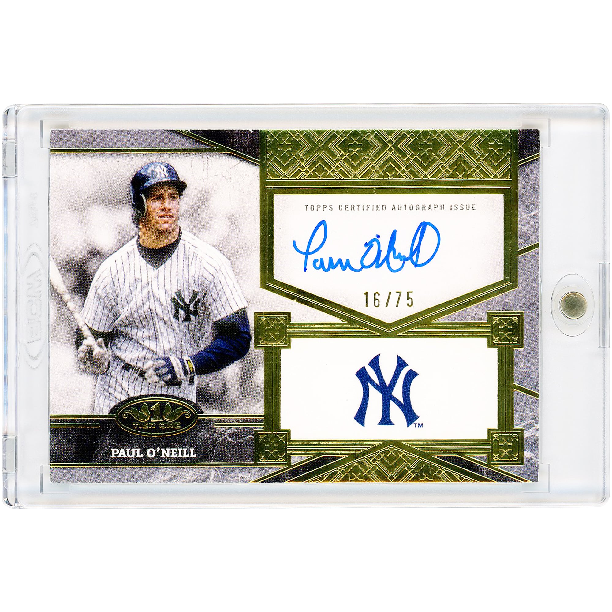 Carte autographiée de Paul O'Neill (New York Yankees) 2025 Topps Tier One Top Shelf Signatures #TSS-PO #16/75
