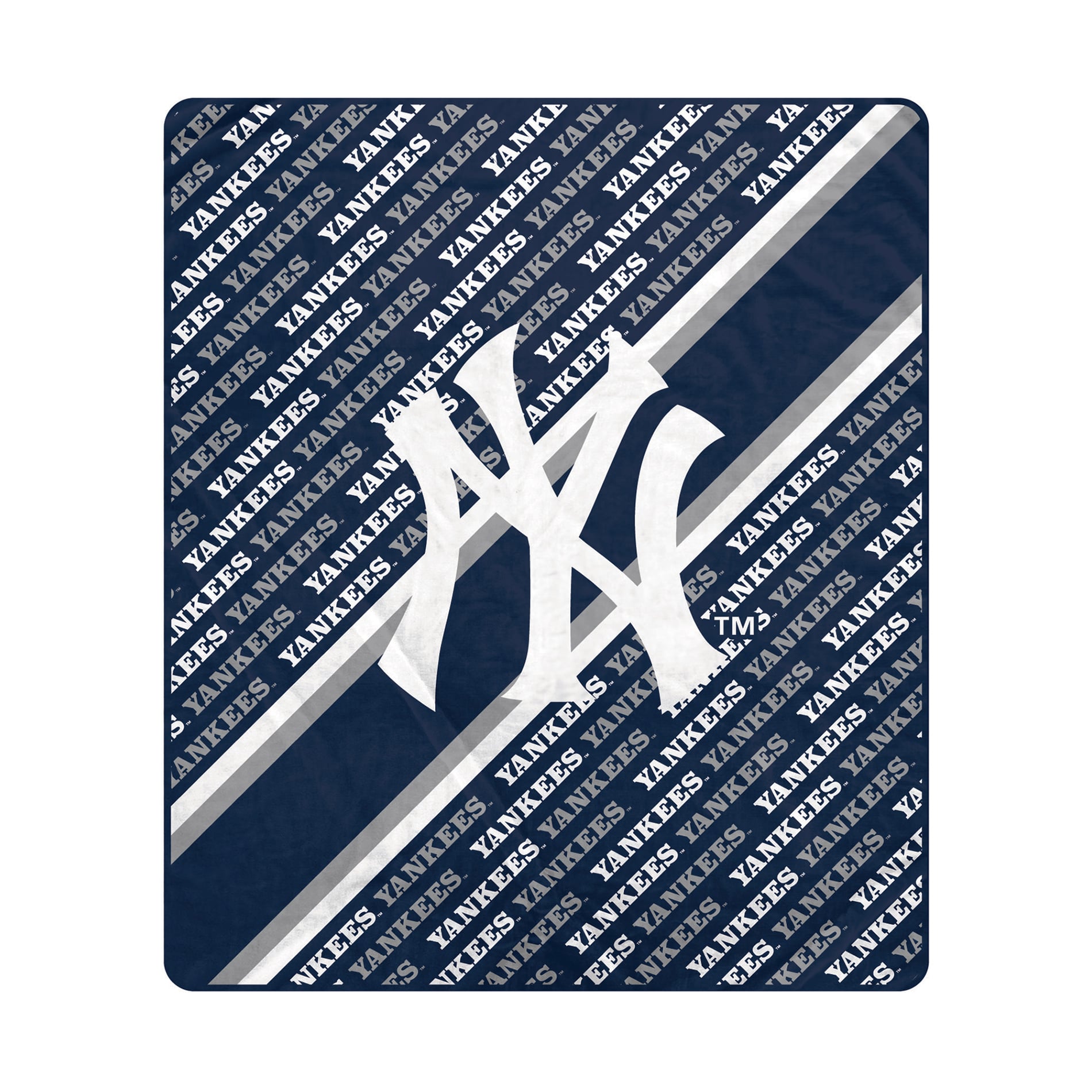 Couverture ultra douce Pegasus New York Yankees, 152 x 178 cm (diagonale), doublée, avec logo.