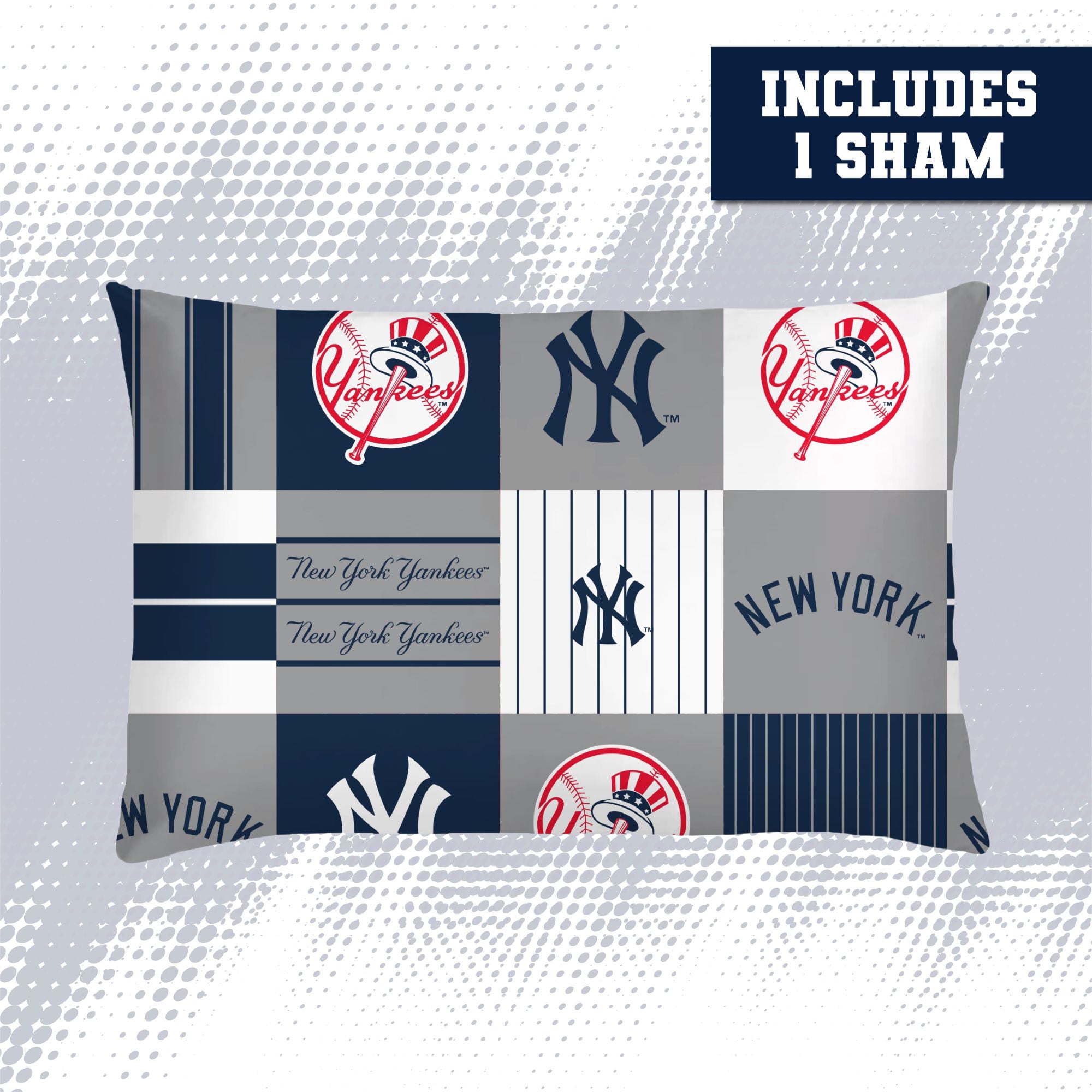 Pegasus New York Yankees Patchwork Plaid Two-Piece Twin/Twin XL Bed in a Bag Set