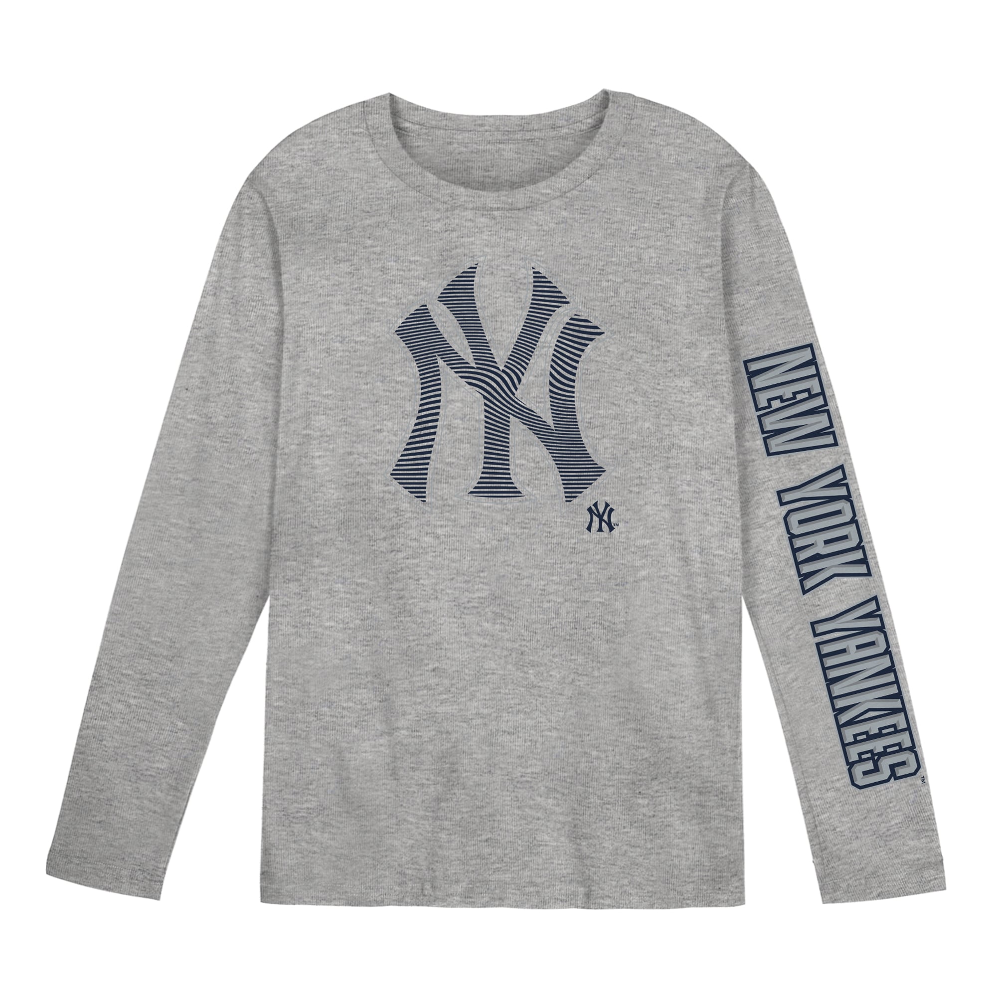 T-shirt à manches longues gris New York Yankees Air Raid pour enfants d'âge préscolaire Outerstuff