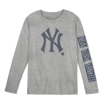 New York Yankees Outerstuff Preschool Air Raid Long Sleeve T-Shirt - Gray