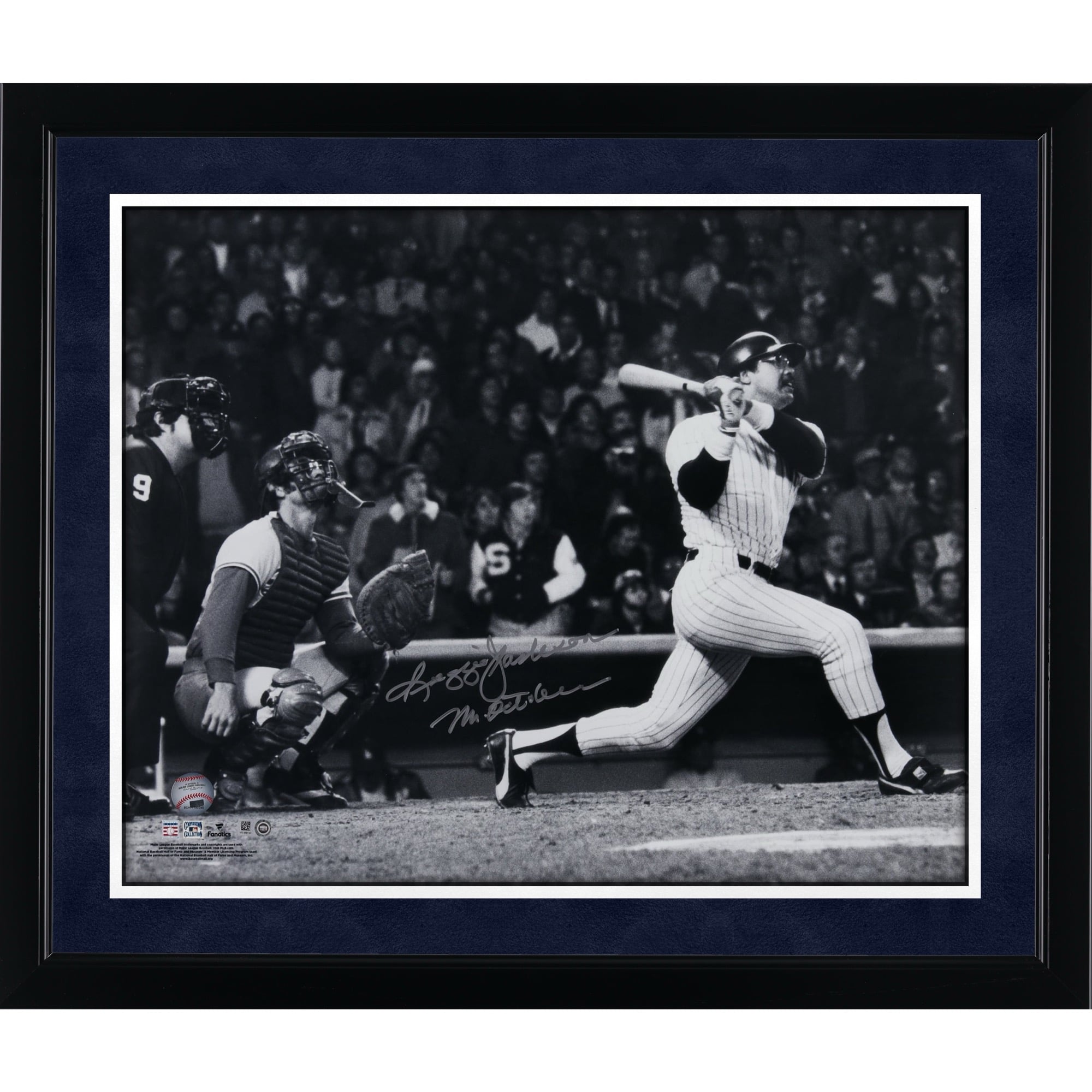 Reggie Jackson New York Yankees Autographed 16" x 20" 1977 World Series Home Run Photograph with "Mr. October" Inscription