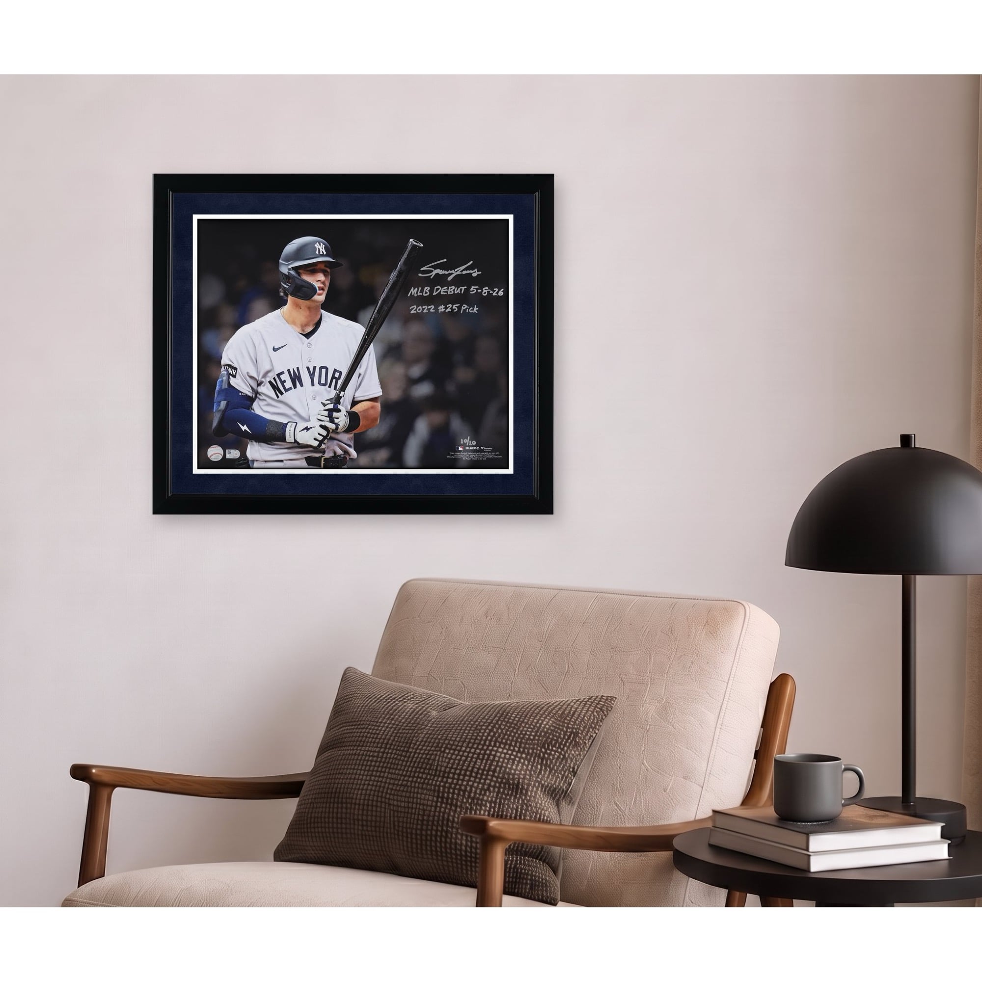Spencer Jones New York Yankees Autographed 16" x 20" Debut Spotlight Photograph with Multiple Inscriptions - Limited Edition #10/10