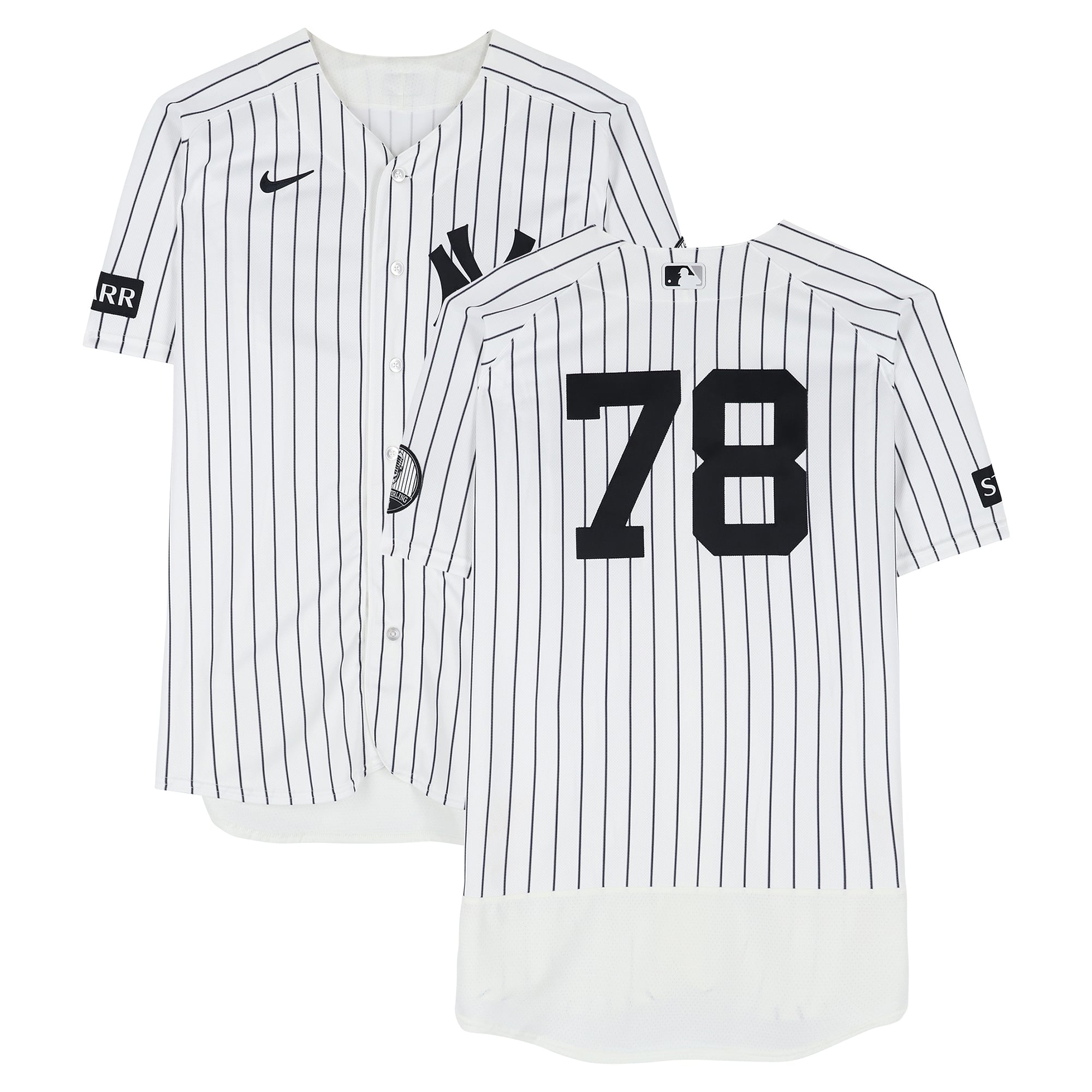 Spencer Jones New York Yankees Game-Used #78 White Nike Pinstripe Jersey vs. Chicago White Sox on June 16, 2026 - 1-3, HR, 2 RBI, 2 R