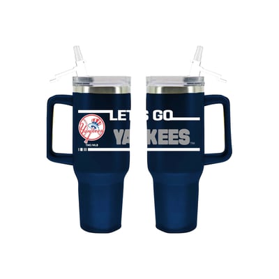 New York Yankees The Memory Company 40oz. Stainless Steel Team Color Tumbler with Flip Straw