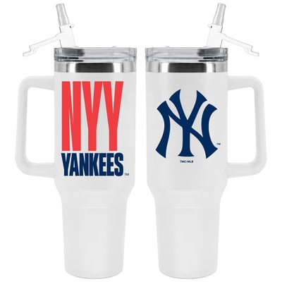 New York Yankees The Memory Company 40oz. Stainless Steel Tumbler with Flip Straw