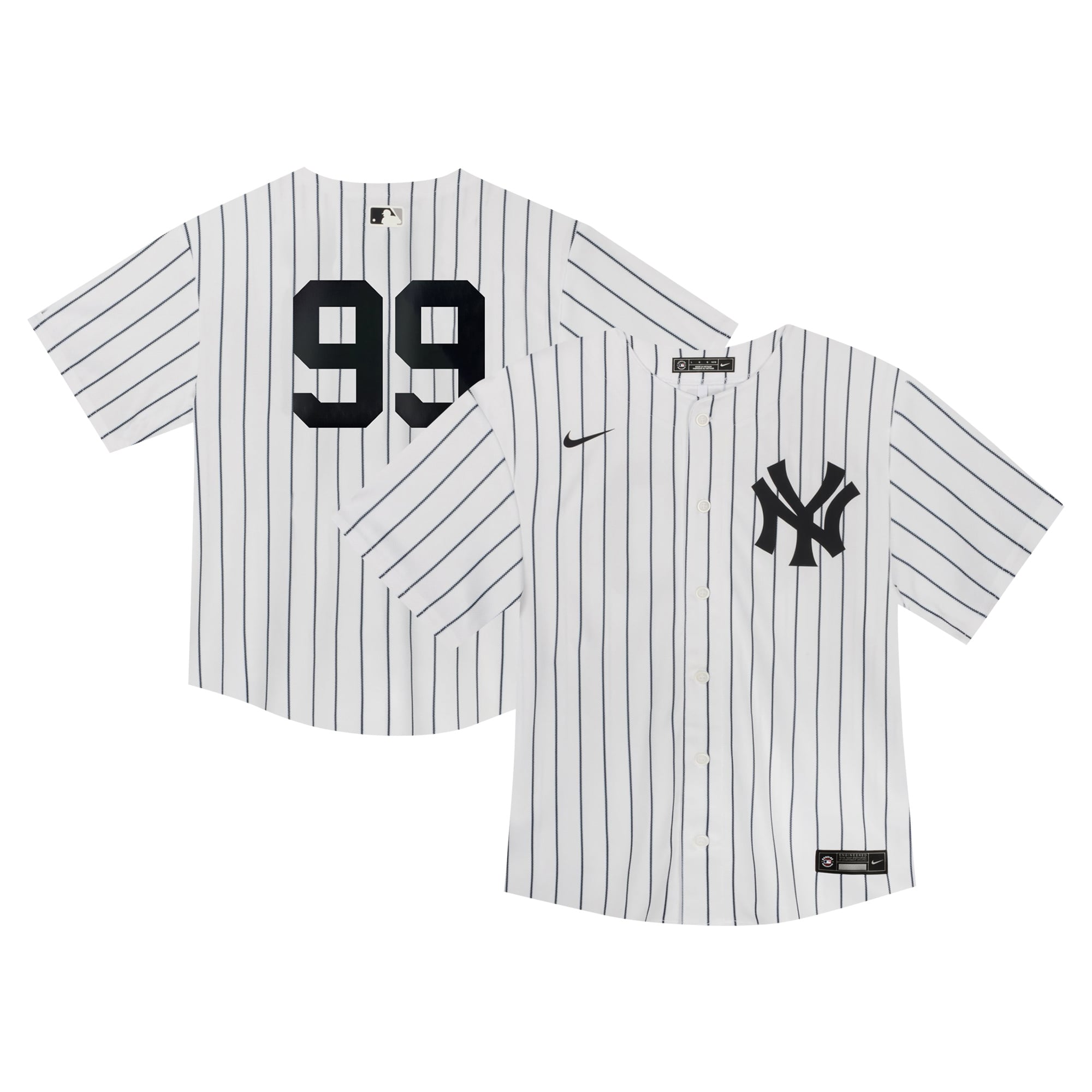 Maillot de match Nike Aaron Judge blanc des Yankees New York pour tout-petit