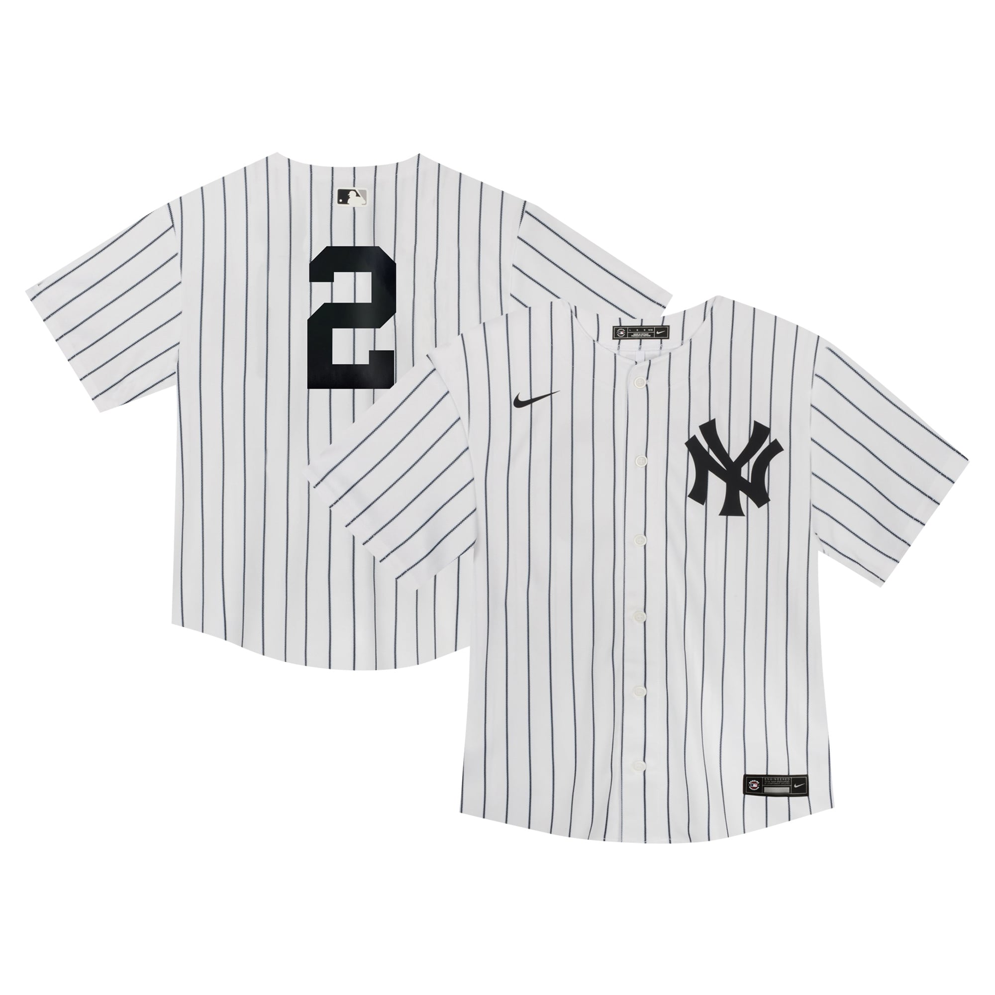 Maillot de match Nike Derek Jeter des Yankees New York, blanc, pour tout-petit
