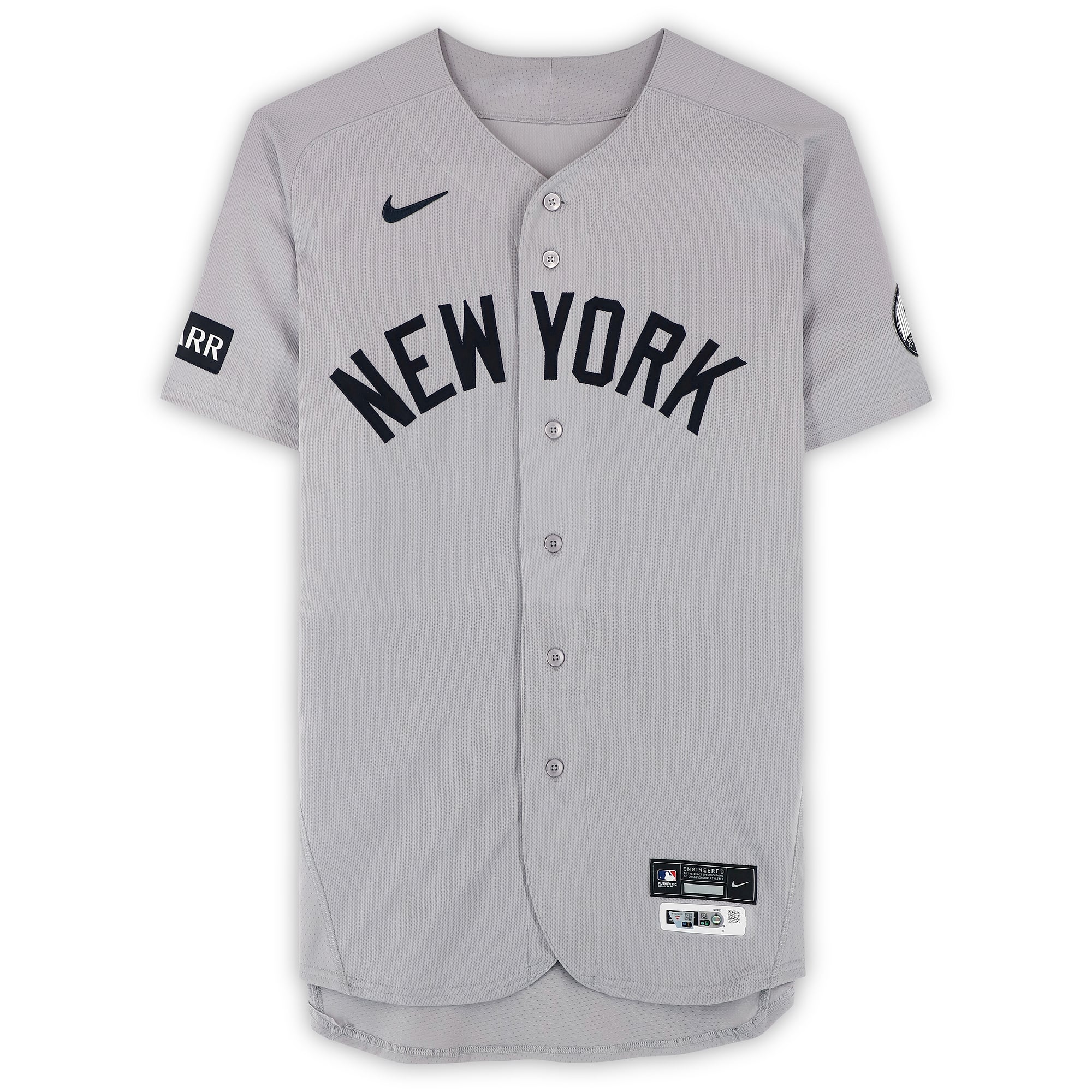 Maillot gris Nike n° 12 porté par Trent Grisham des Yankees de New York contre les Orioles de Baltimore le 20 août 2026